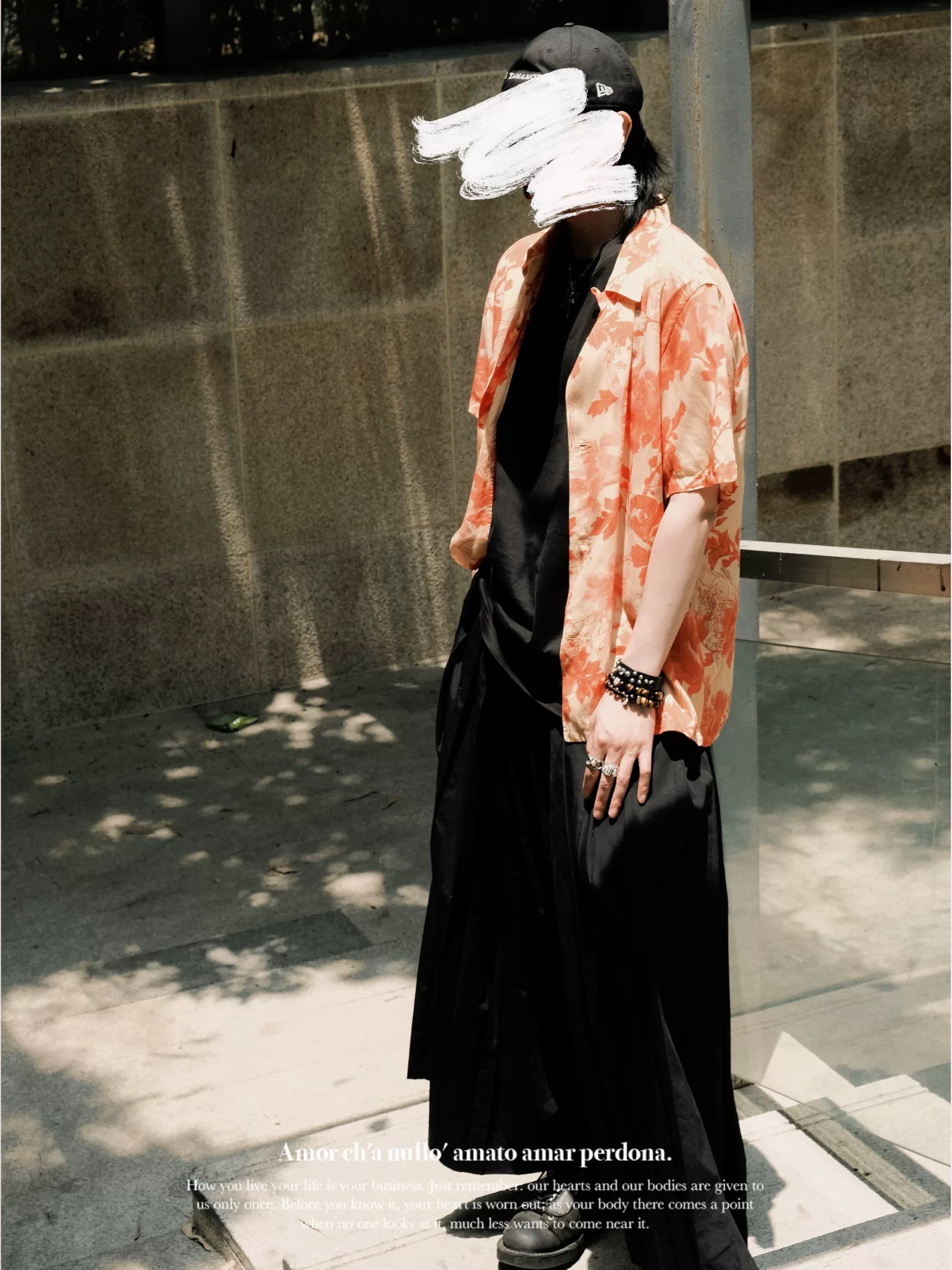 Yohji Yamamoto 90s Peony Print Shirt — front