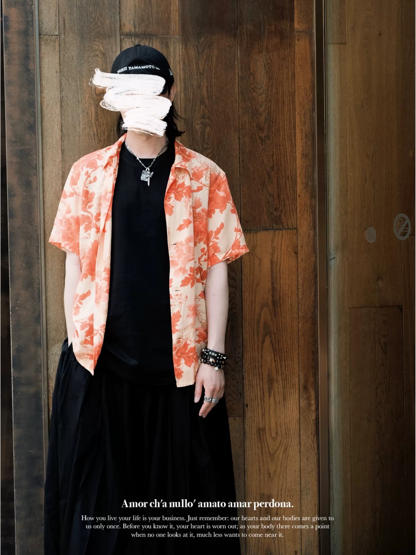 Yohji Yamamoto 90s Peony Print Shirt — back