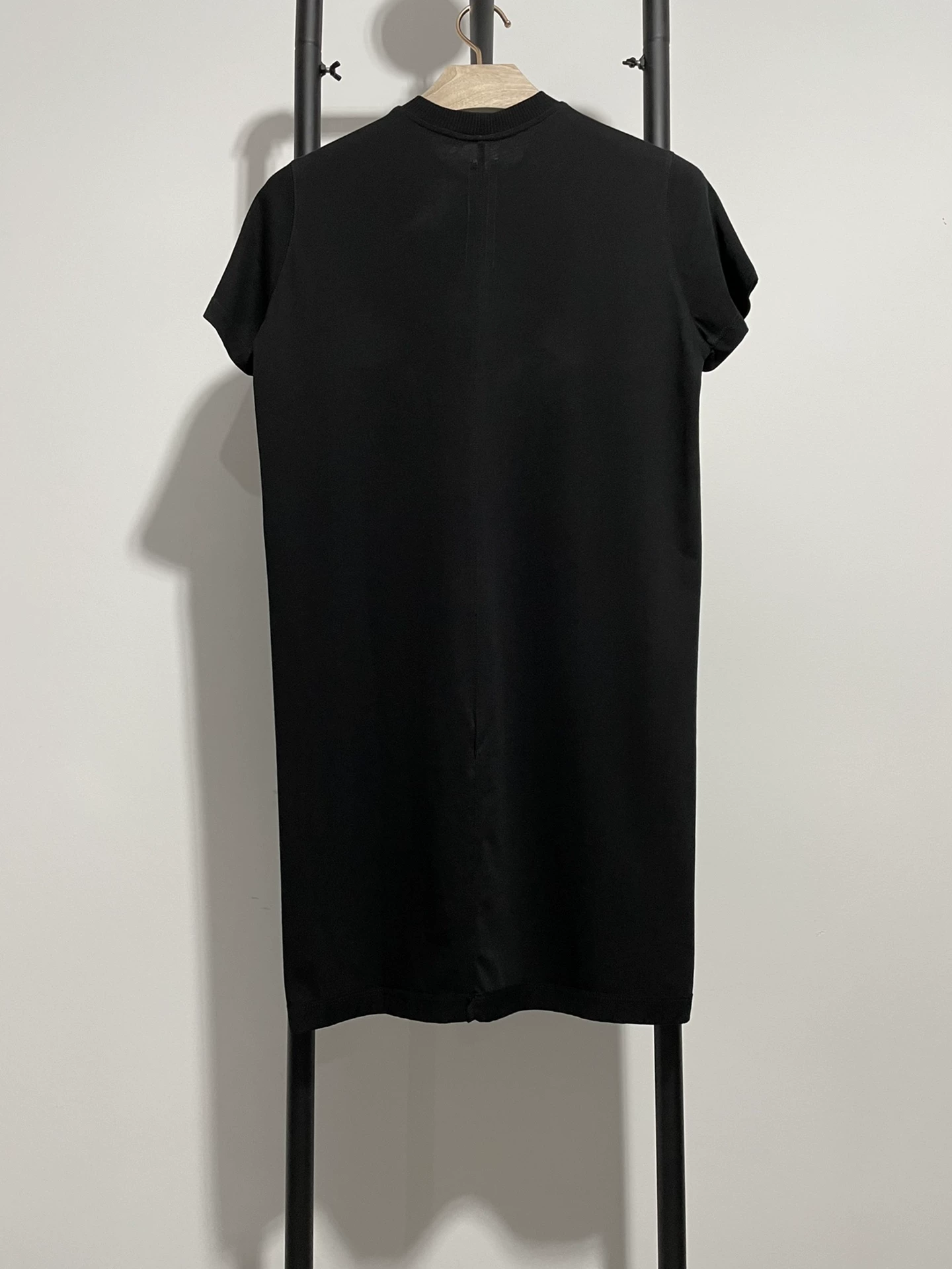 Rick Owens Black Crew Neck Short-Sleeve Tee — front