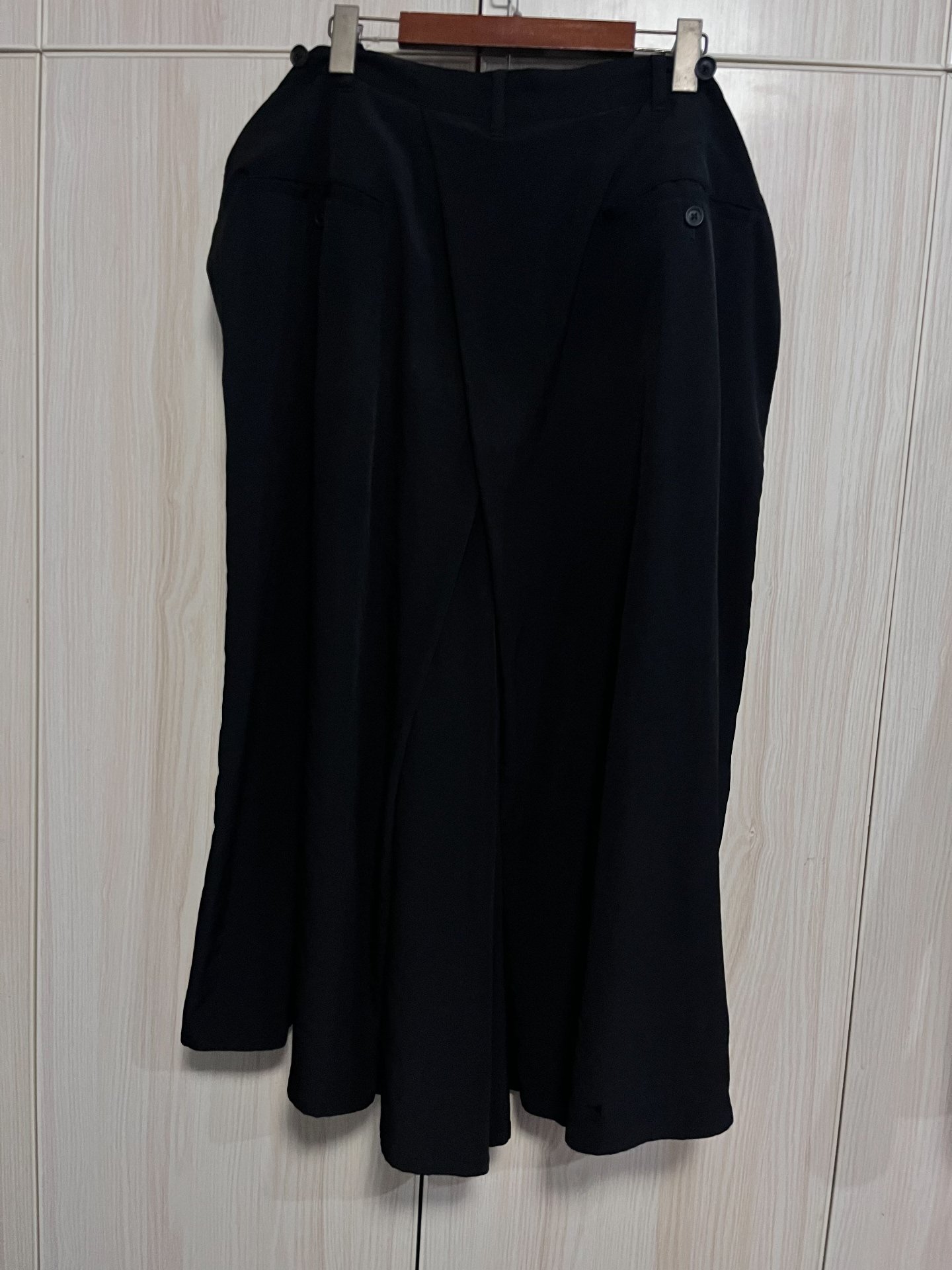 Yohji Yamamoto Triacetate Hakama Skirt-Pants — front