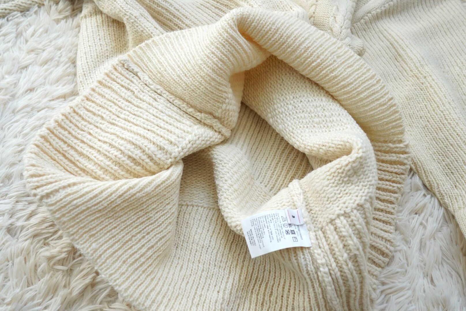 visvim highland v-neck sweater — detail