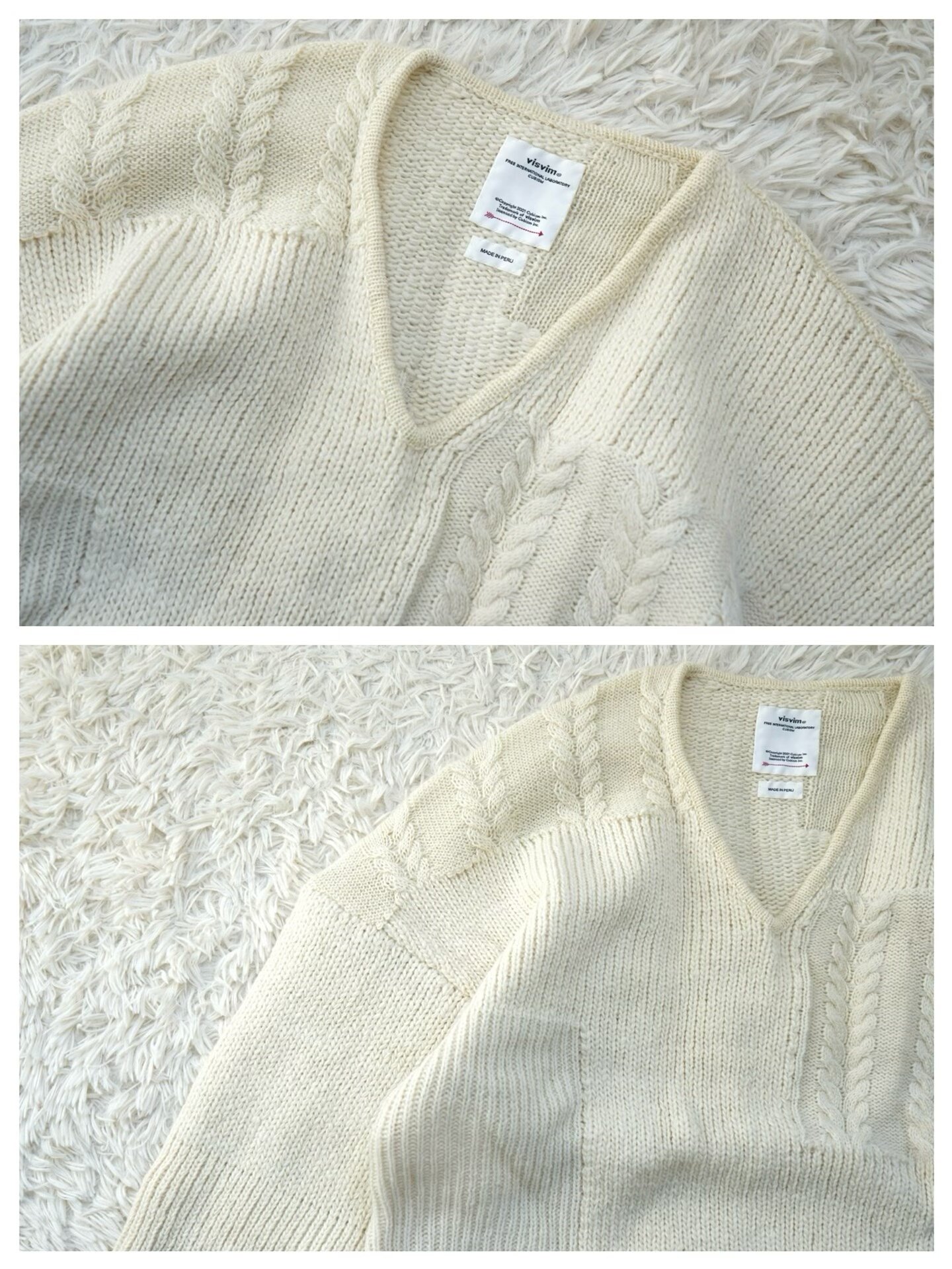 visvim highland v-neck sweater — front