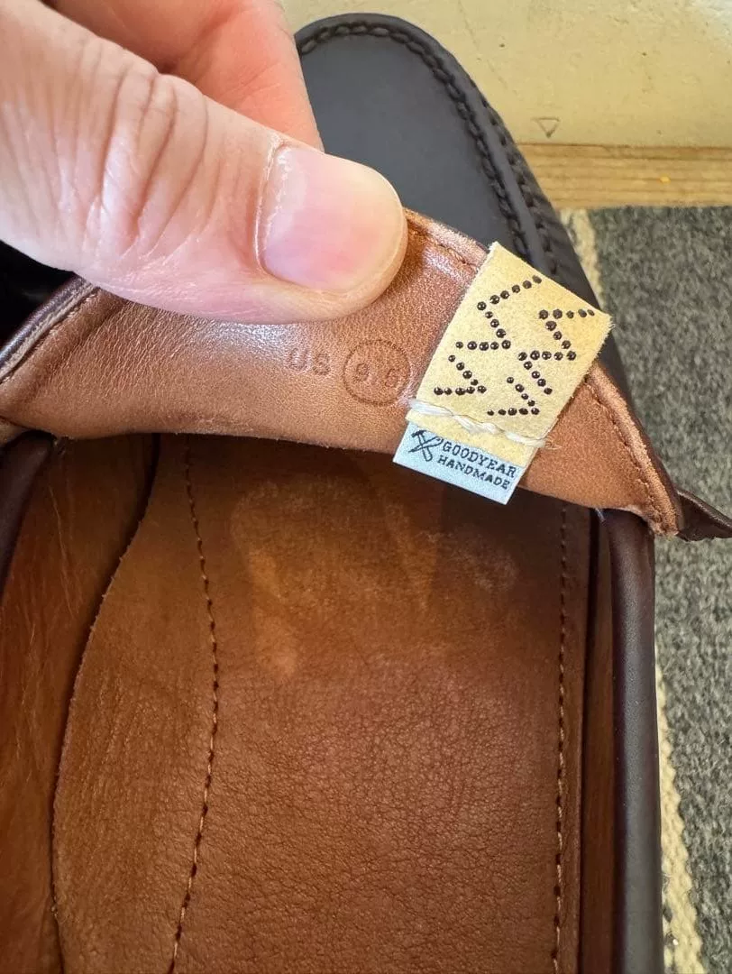 visvim FABRO-FOLK Brown Loafers — label