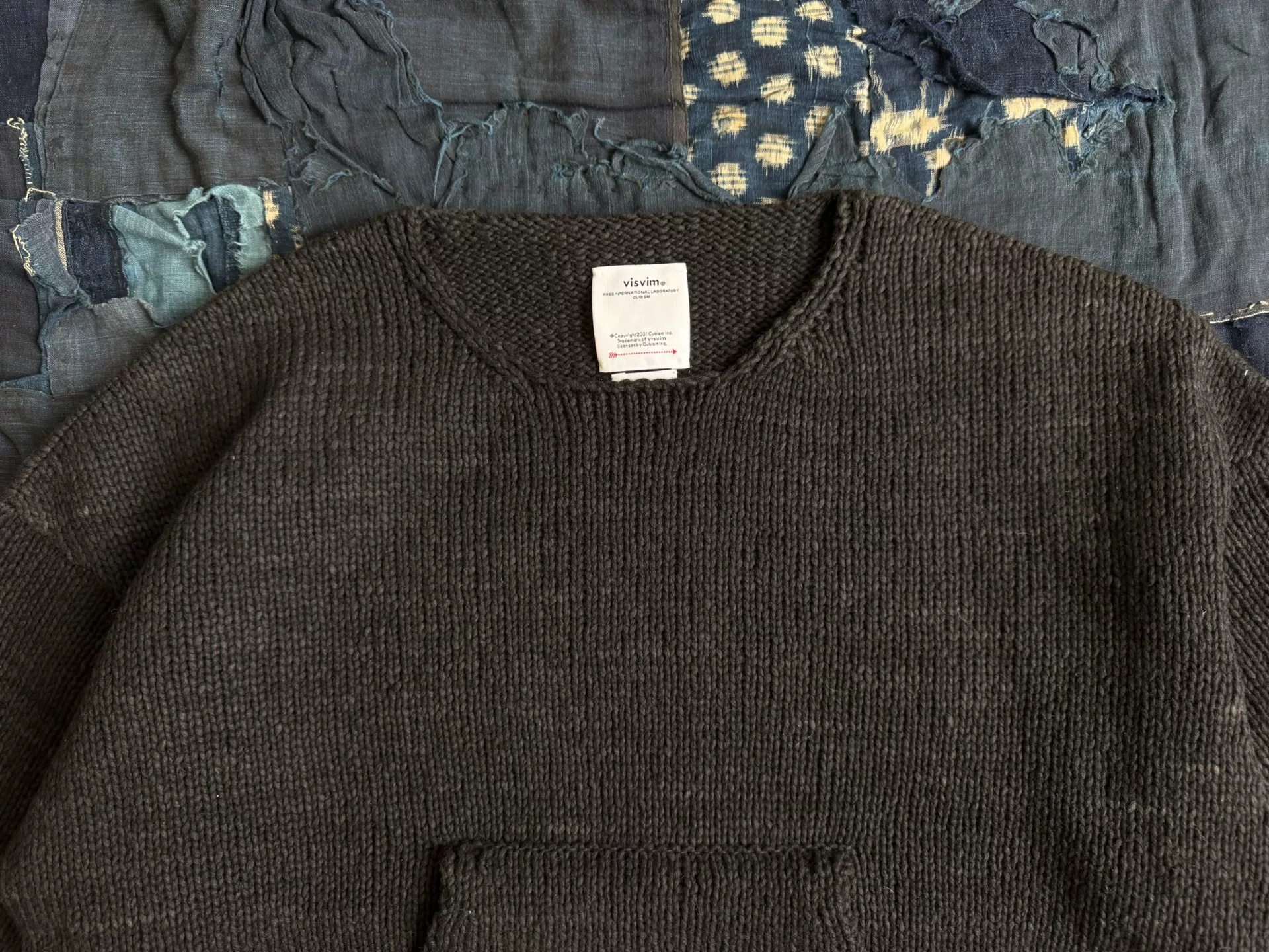 VISVIM 25AW BURROW CREW KNIT — detail