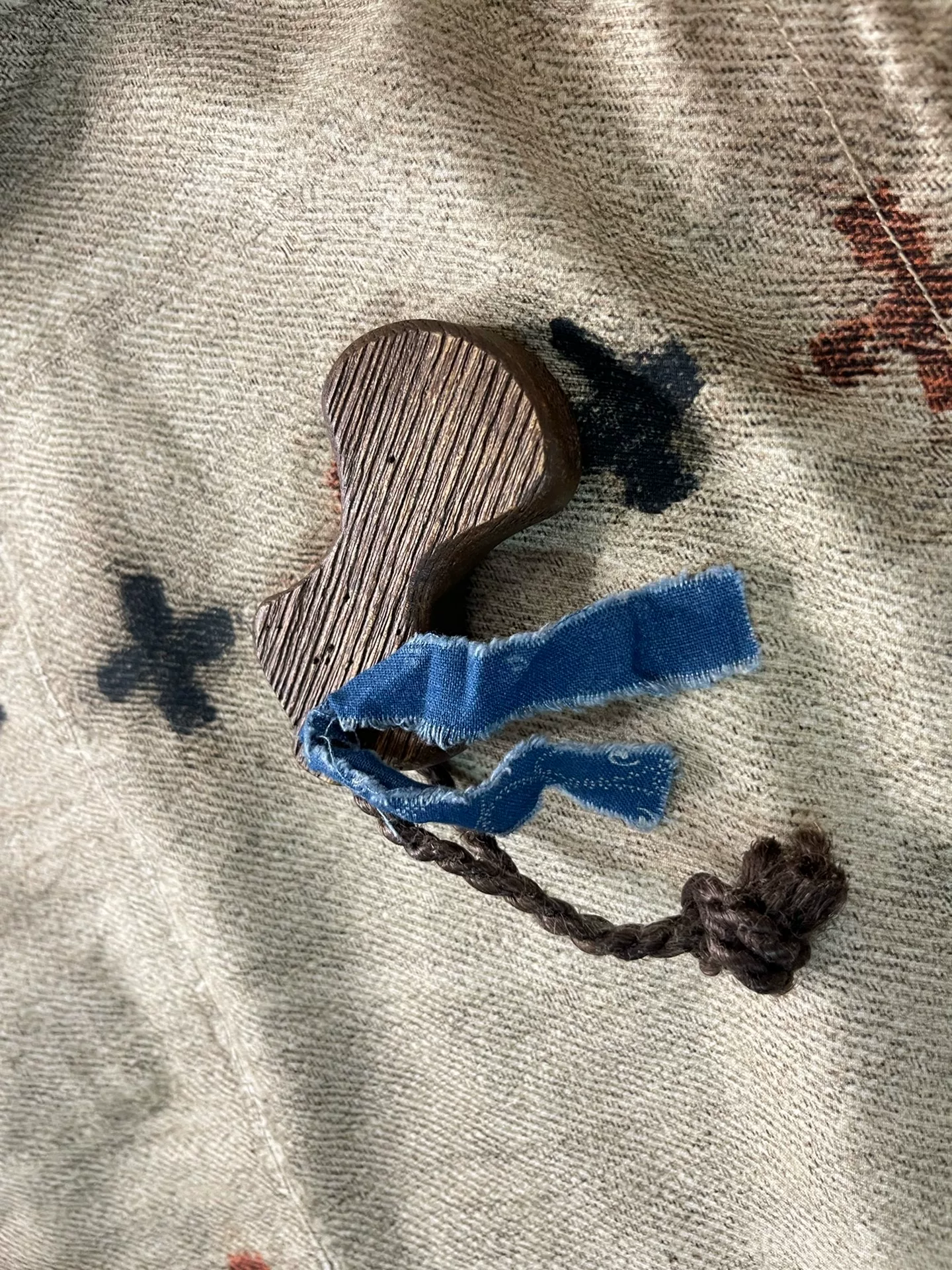 visvim ict Wooden Keychain — label