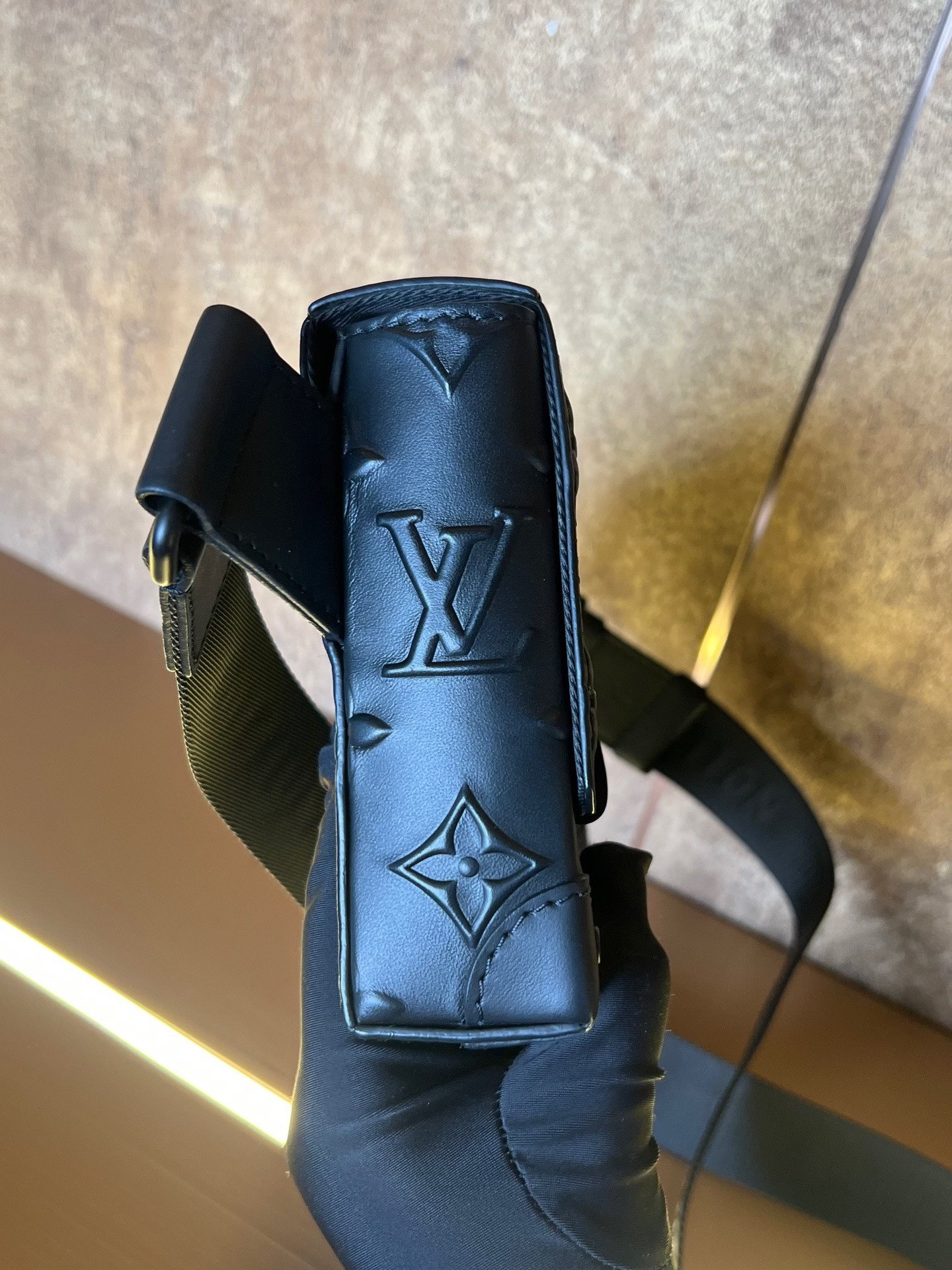 Louis Vuitton Embossed Small Box Fanny Pack — front