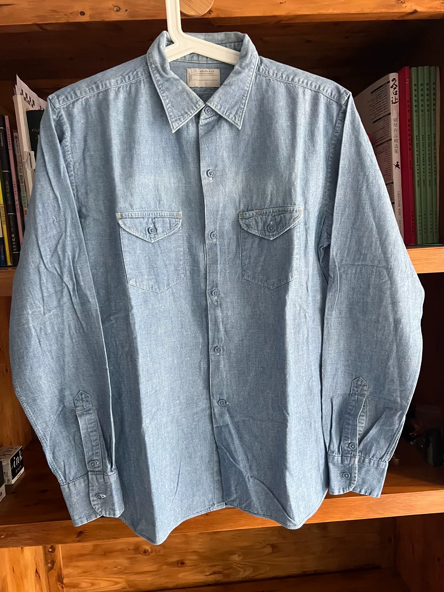 Old Joe Selvedge Denim Work Shirt — front