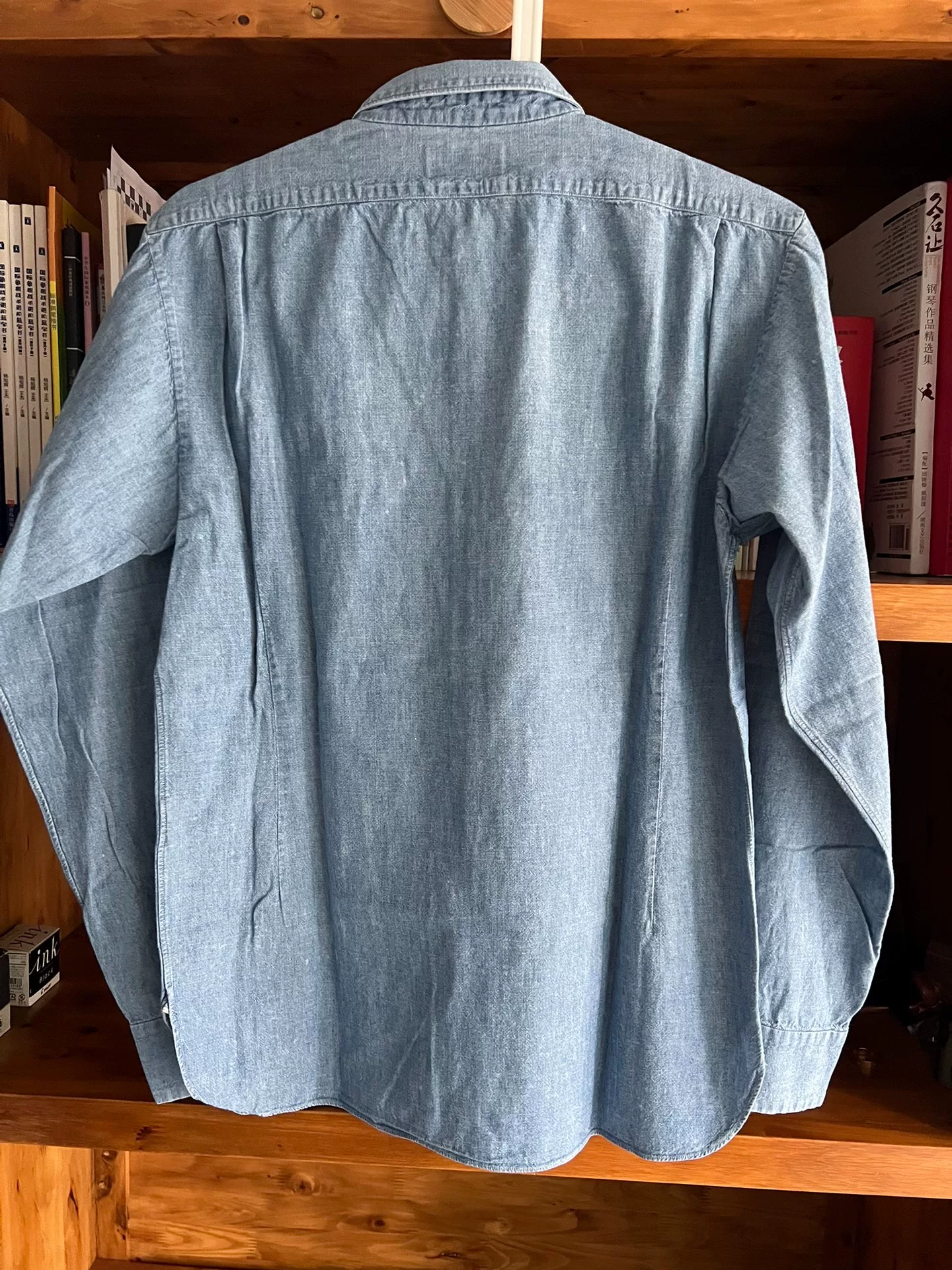 Old Joe Selvedge Denim Work Shirt — label