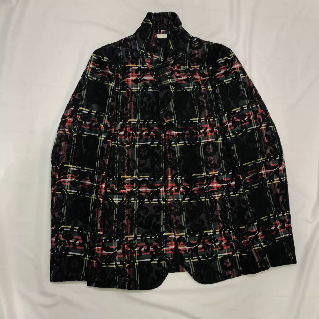 Comme des Garçons 12AW Plaid Blazer — detail