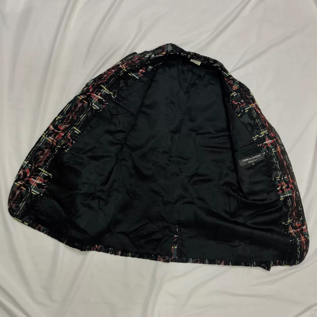 Comme des Garçons 12AW Plaid Blazer — label