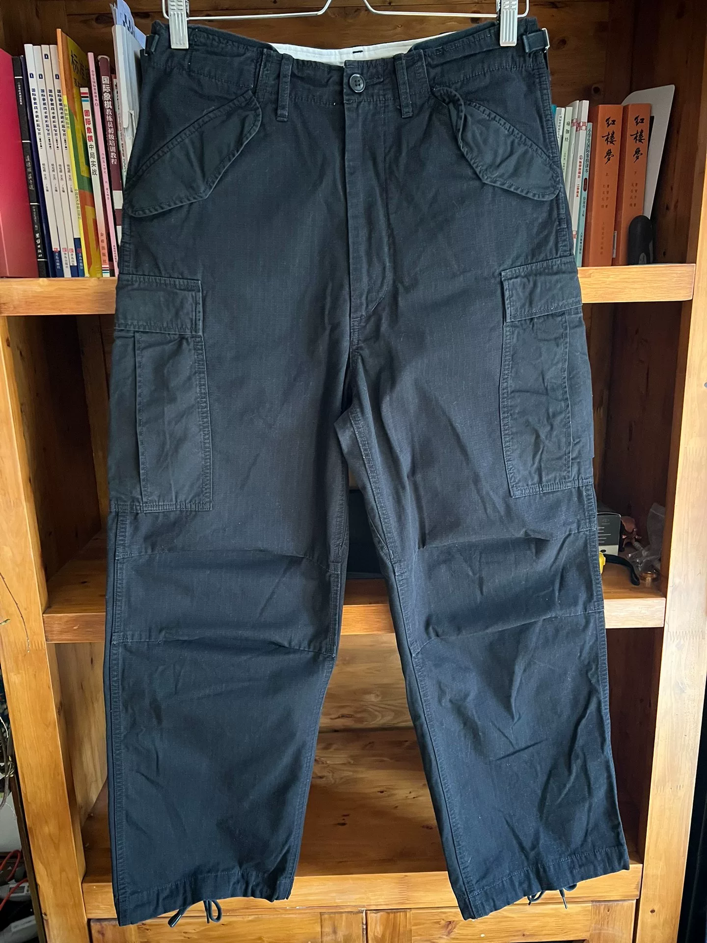nanamica Black Japanese Military Pants — front