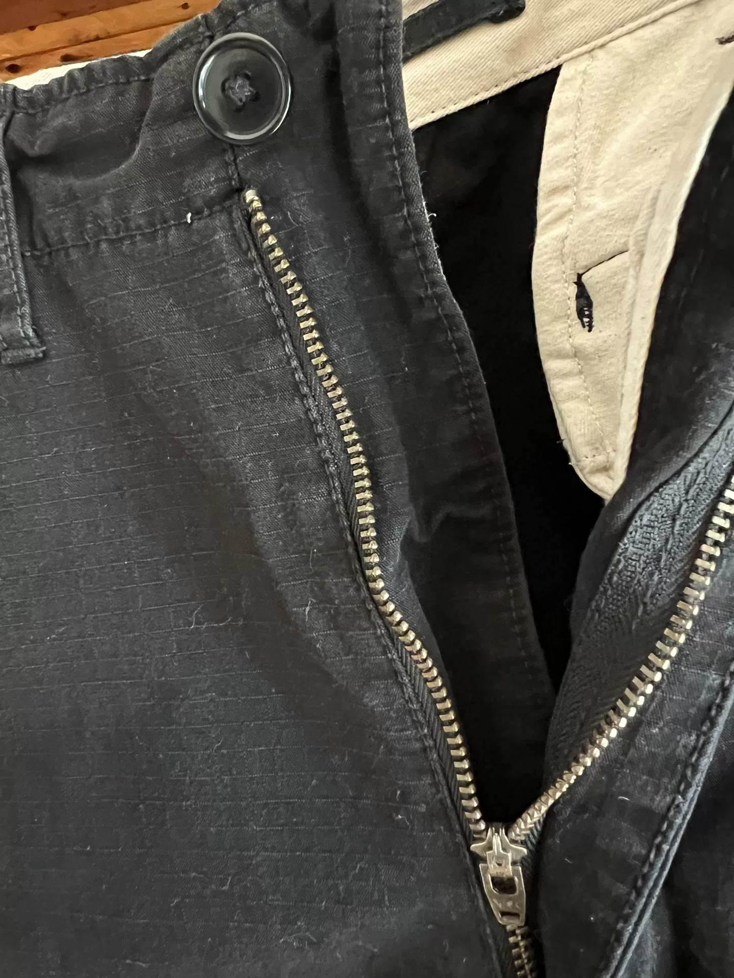 nanamica Black Japanese Military Pants — label