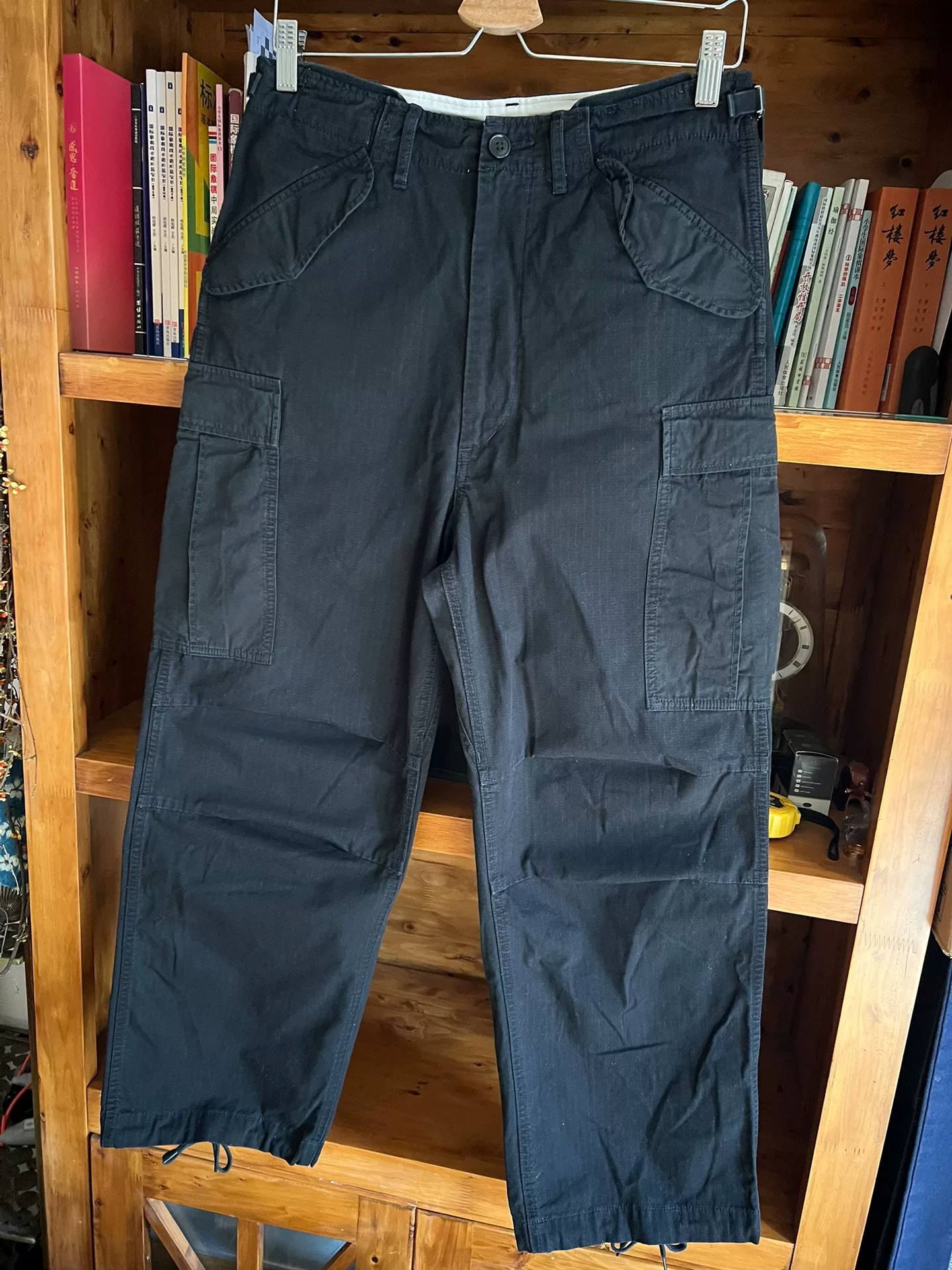 nanamica Black Japanese Military Pants — detail