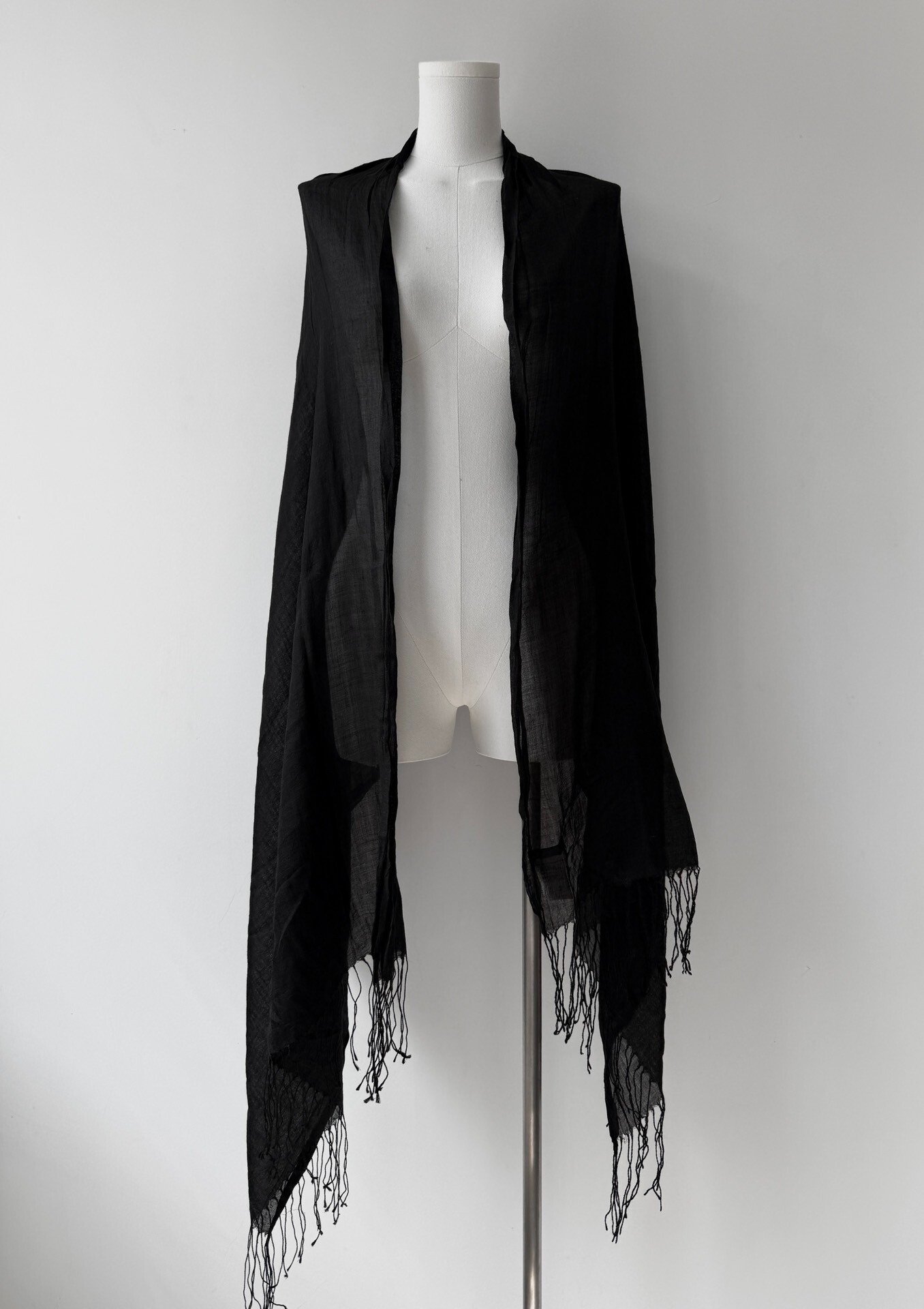 Yohji Yamamoto Y's 08SS Sheer Scarf — label