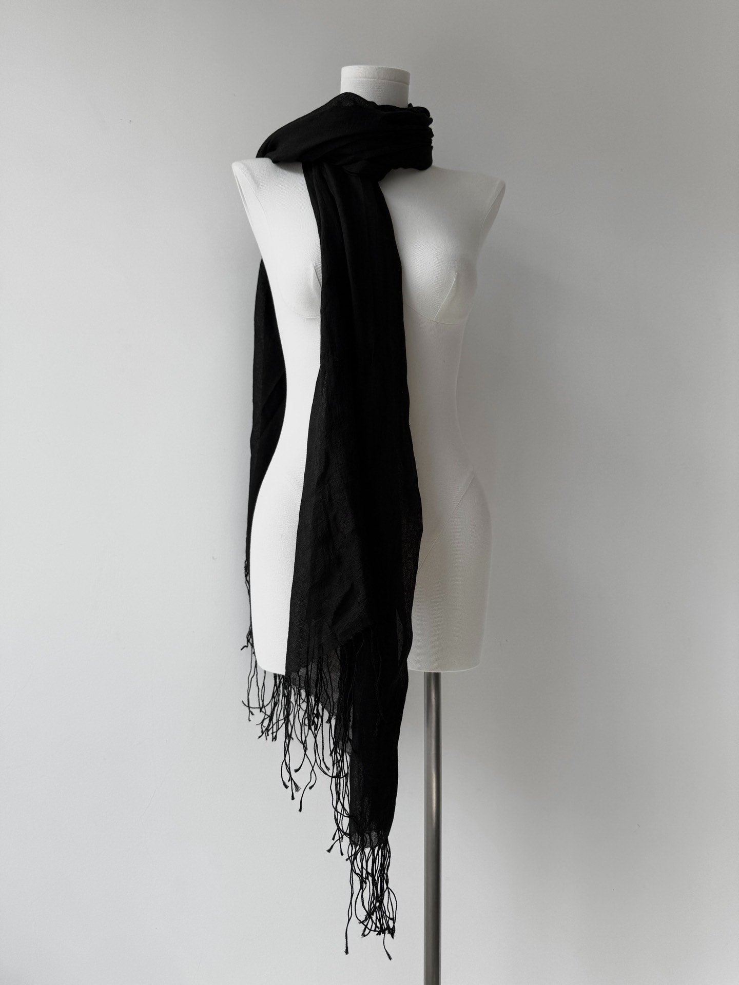 Yohji Yamamoto Y's 08SS Sheer Scarf — detail
