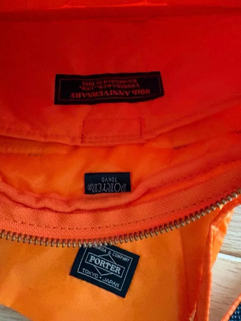 PORTER TANKER 80th Anniversary Shoulder Bag — label