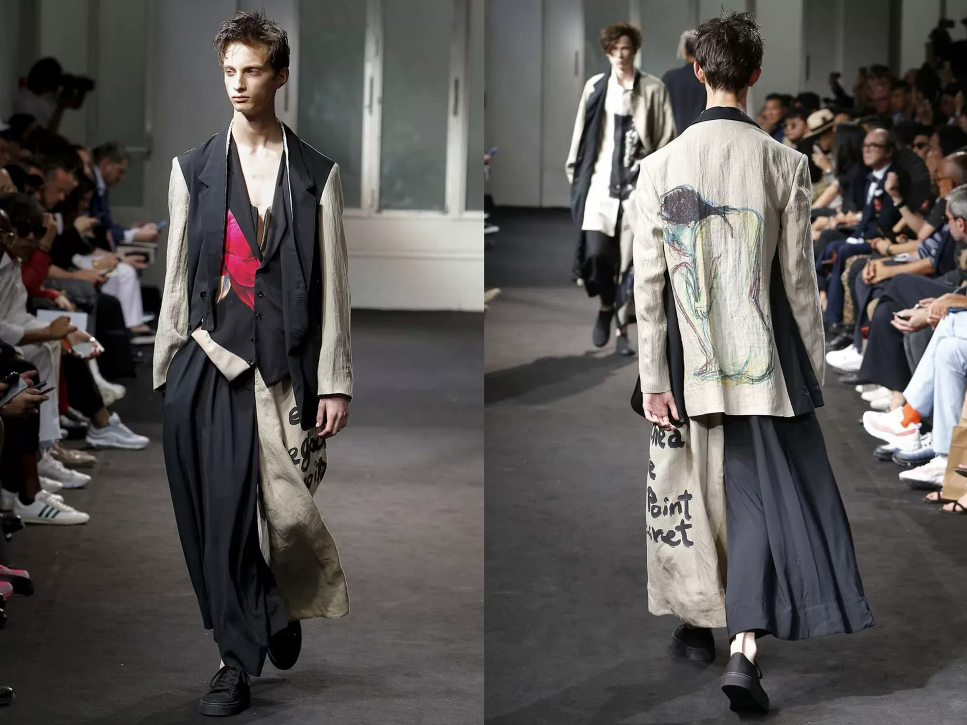 Yohji Yamamoto 19SS Hand-painted Jacket — front