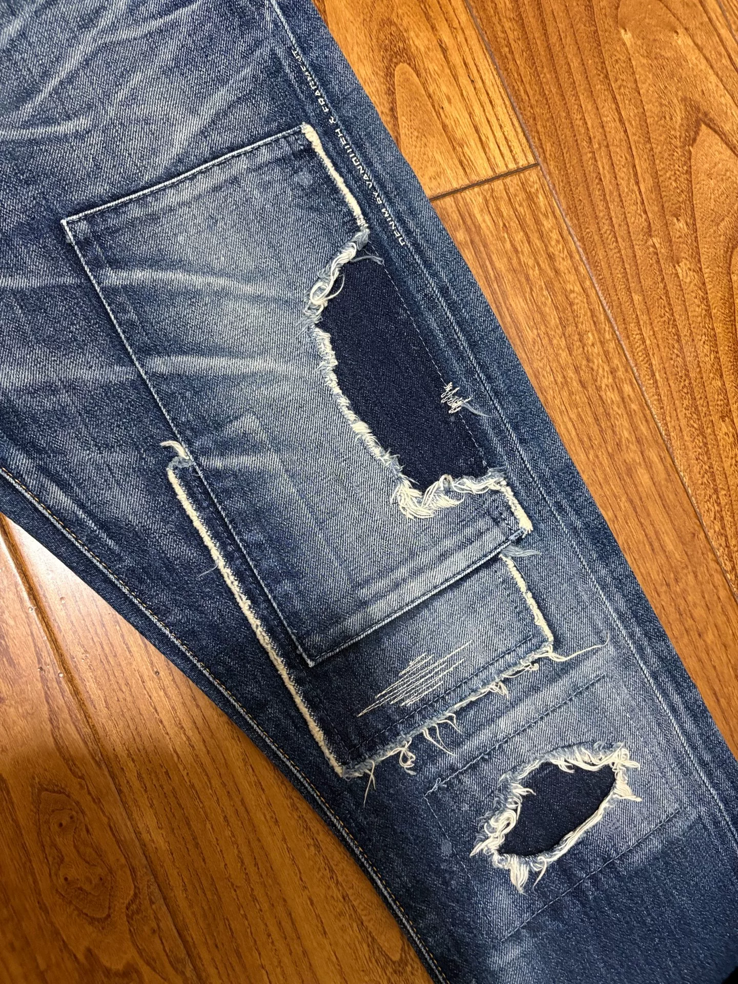 Denim by Vanquish & Fragment Lightning Jeans — label