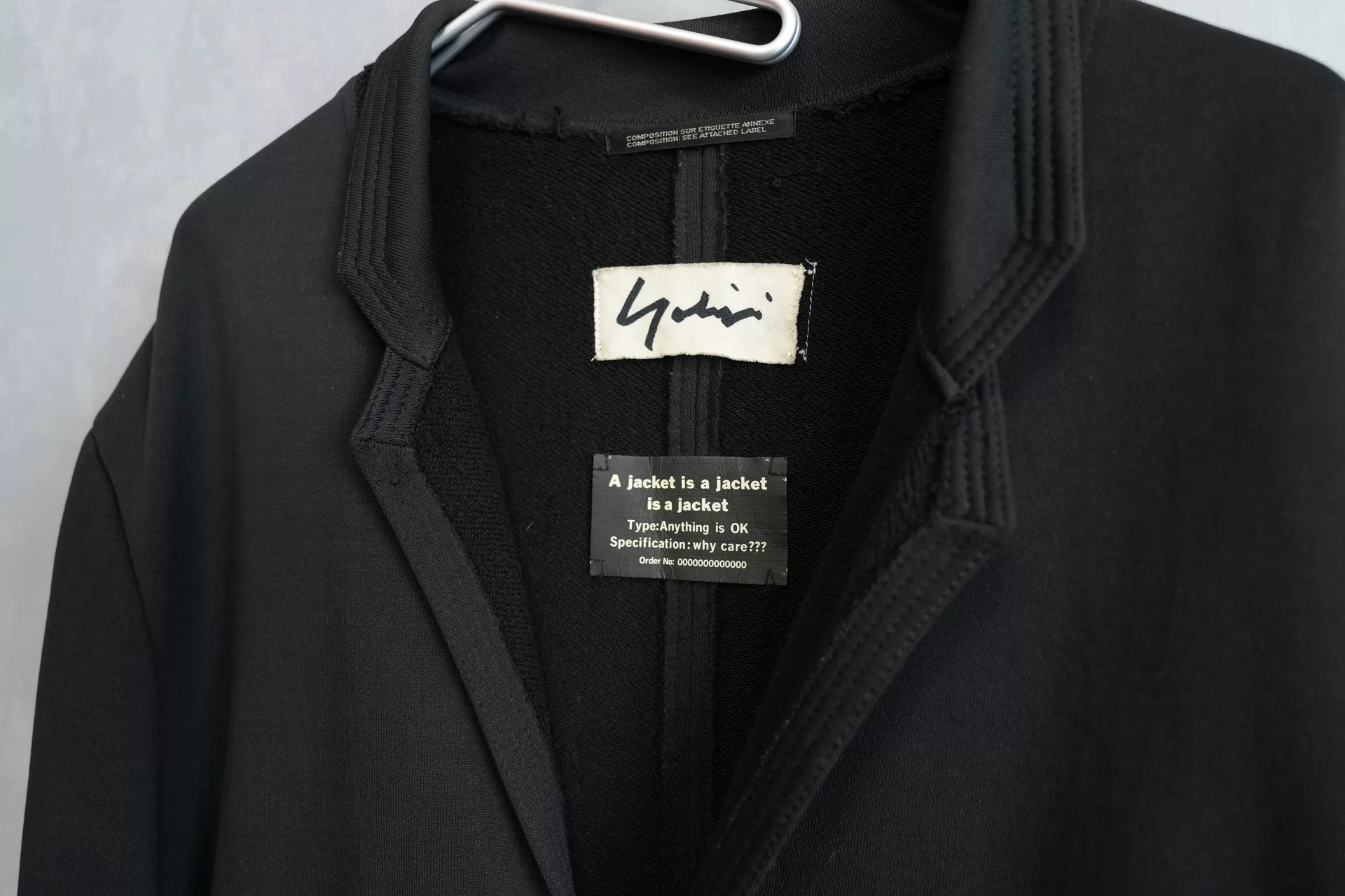 Yohji Yamamoto 95SS Belted Jacket — back