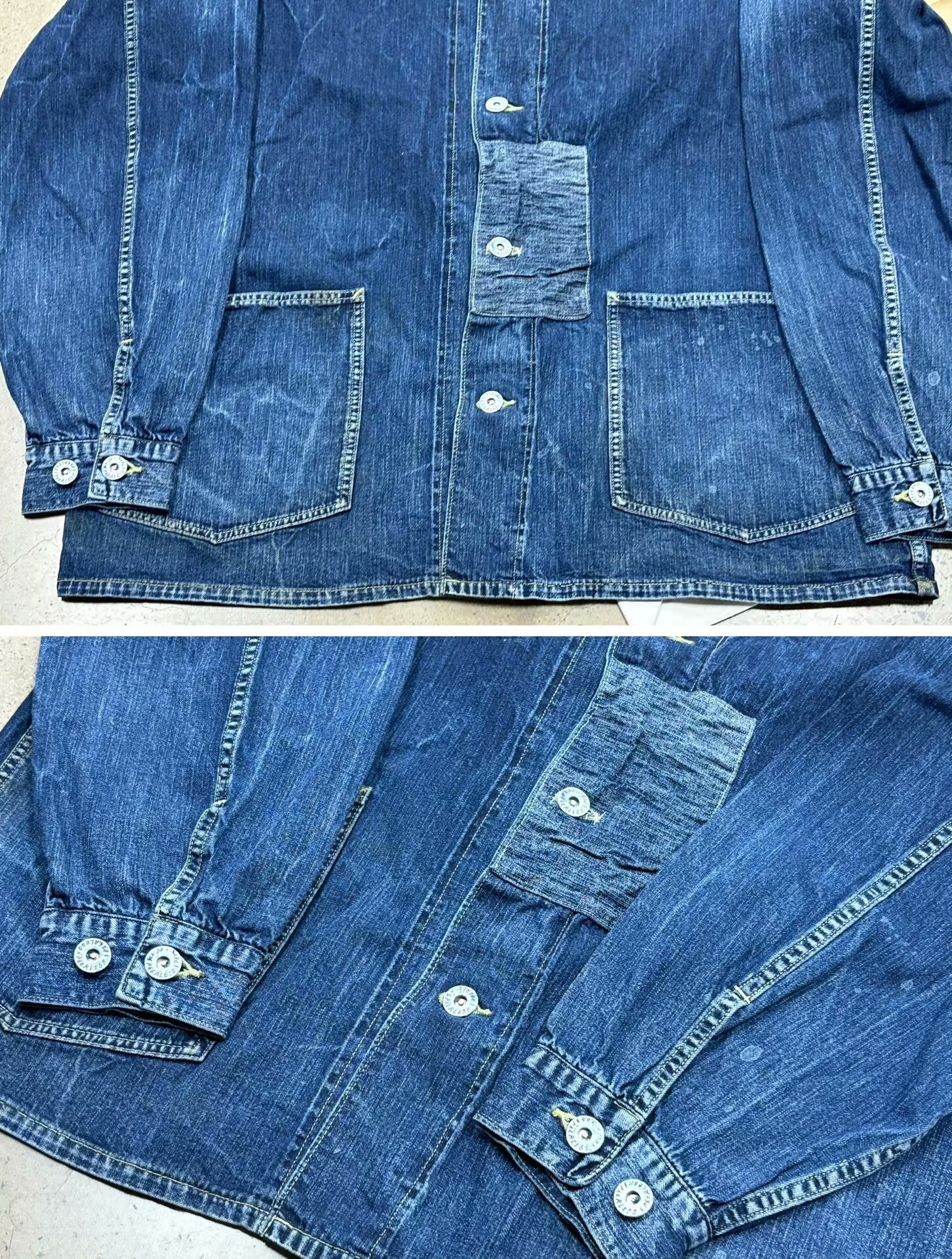 Visvim Section Gang Coverall Denim Jacket — label