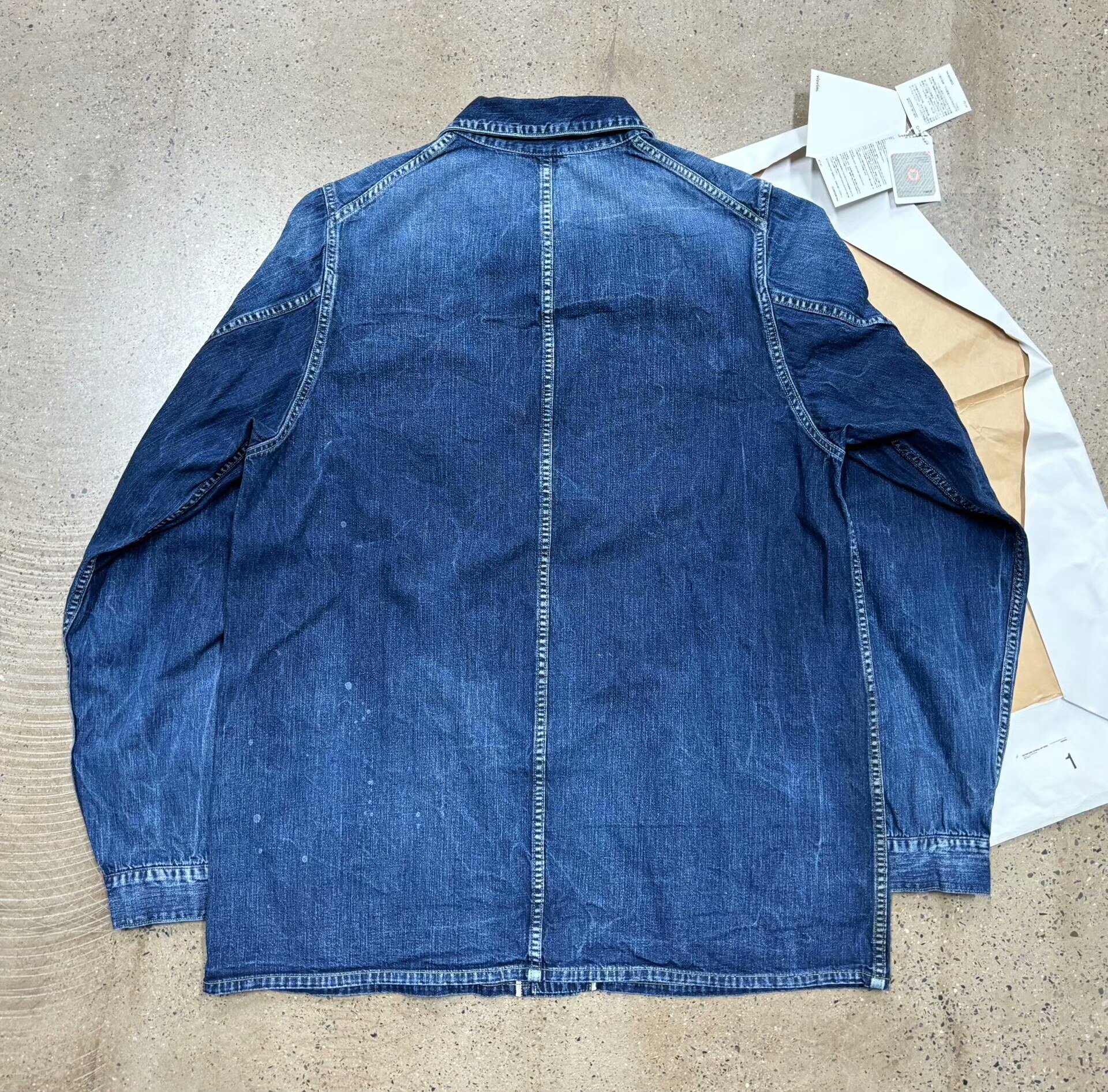 Visvim Section Gang Coverall Denim Jacket — detail