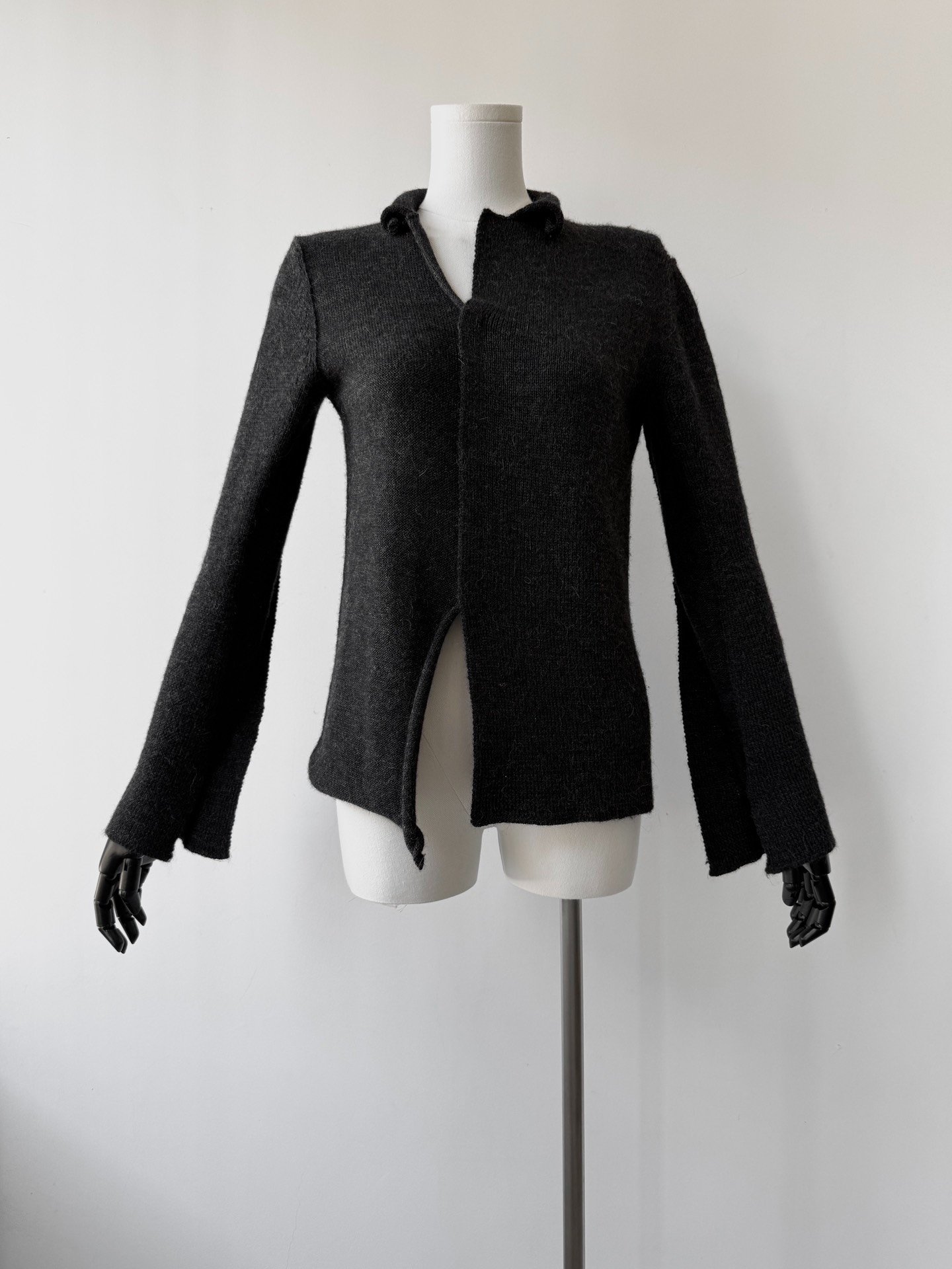 Yohji Yamamoto Y's 05AW Asymmetric Wool Top — front