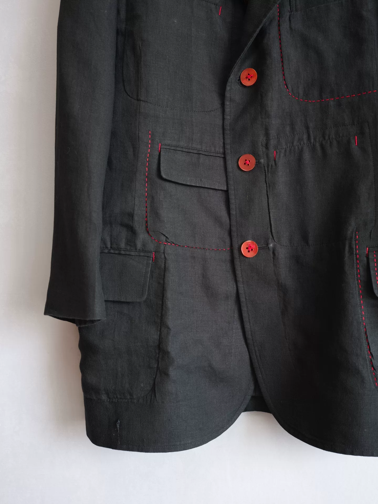 Yohji Yamamoto 05SS Red Line Linen Jacket — label