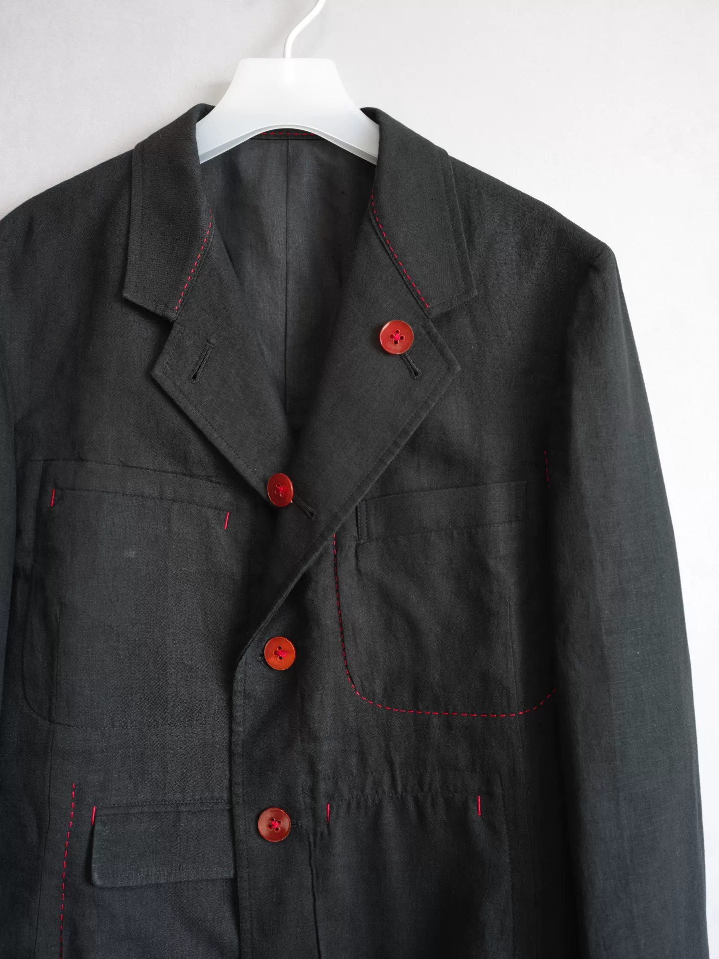 Yohji Yamamoto 05SS Red Line Linen Jacket — back