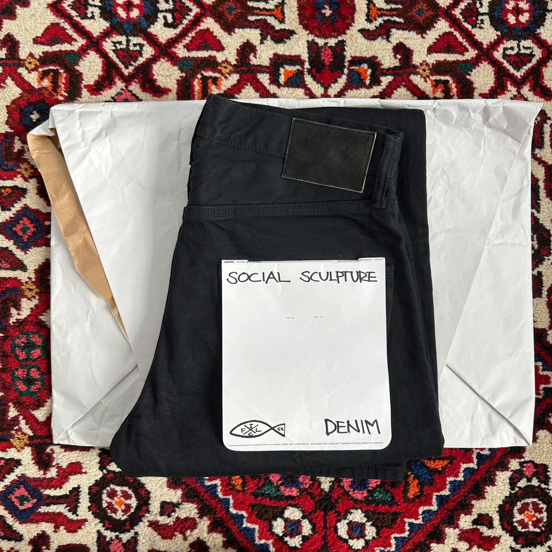 visvim 22ss 01.2OW CMYK Black Jeans W32 L30