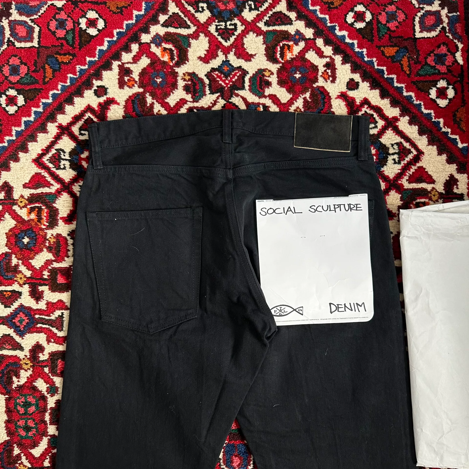 visvim 22ss 01.2OW CMYK Black Jeans W32 L30 — front