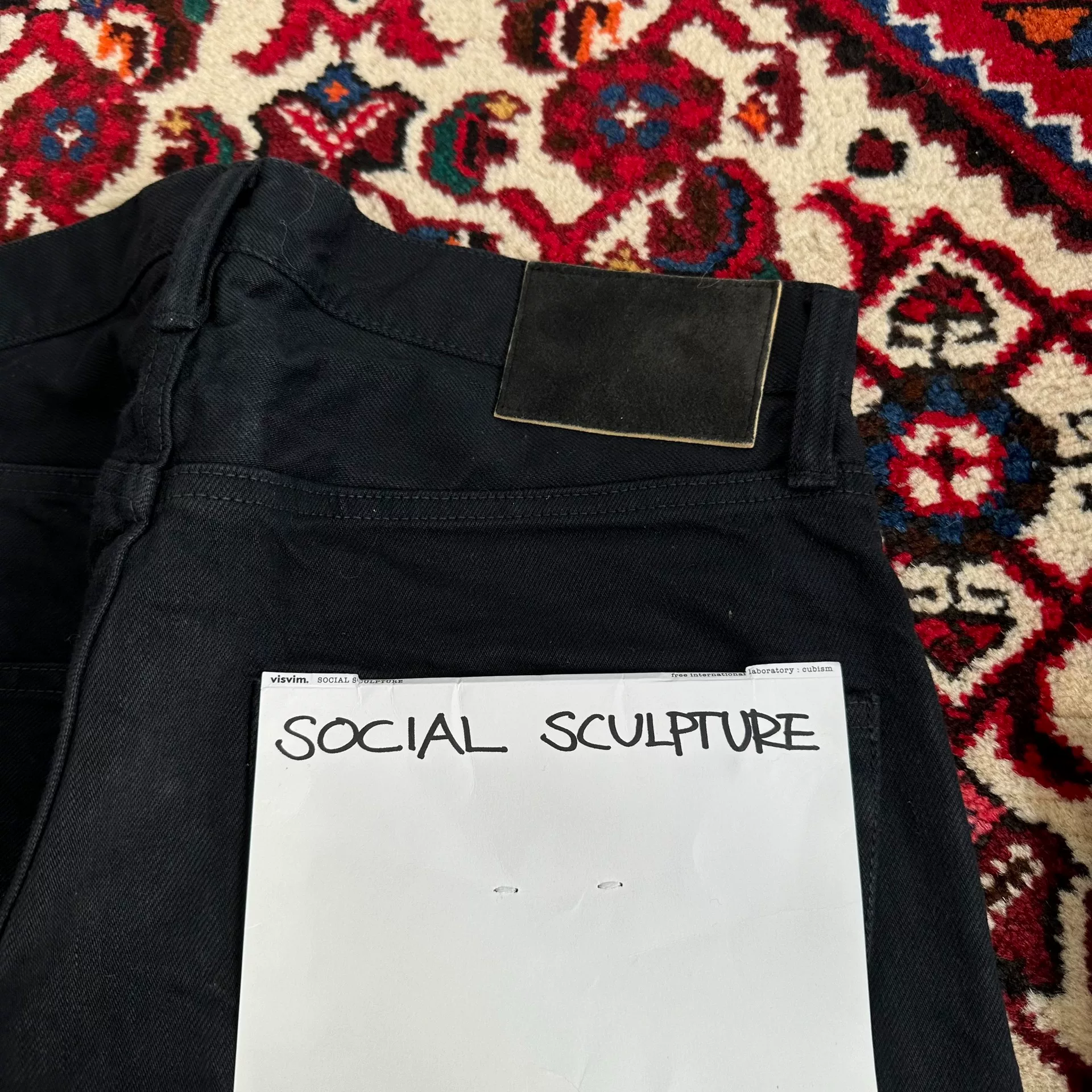 visvim 22ss 01.2OW CMYK Black Jeans W32 L30 — detail