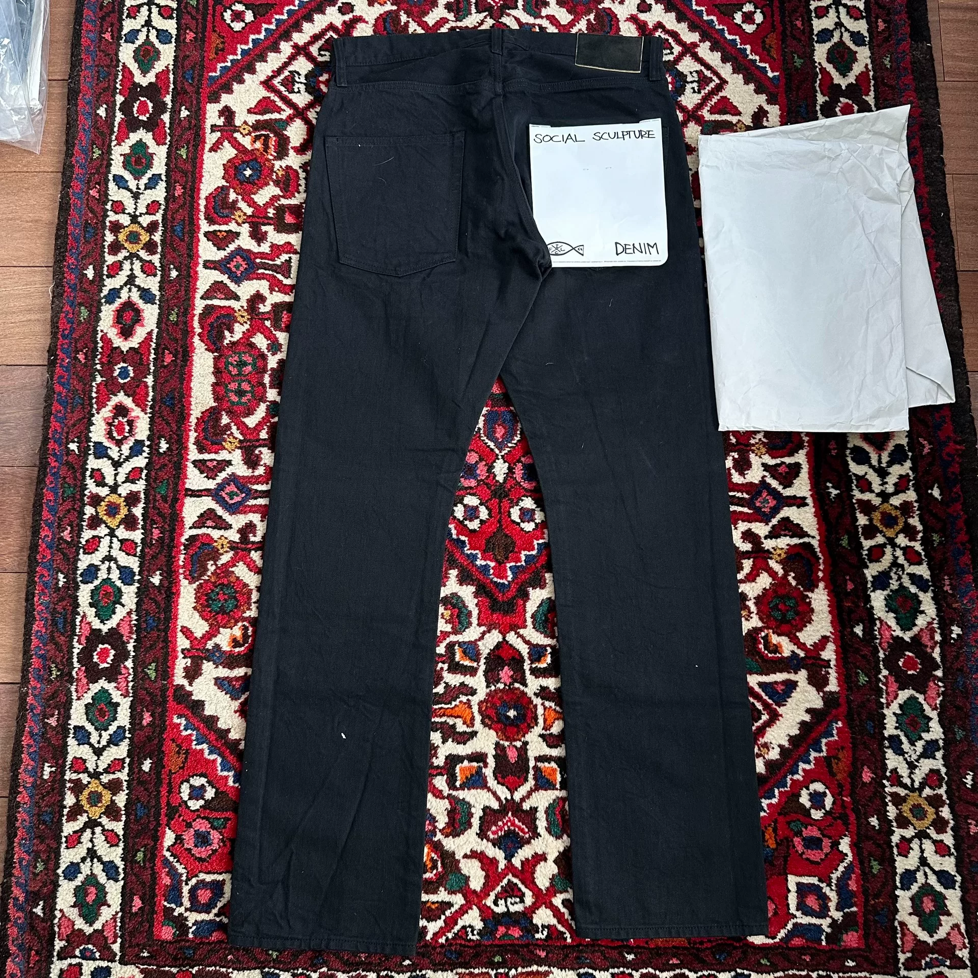 visvim 22ss 01.2OW CMYK Black Jeans W32 L30 — label
