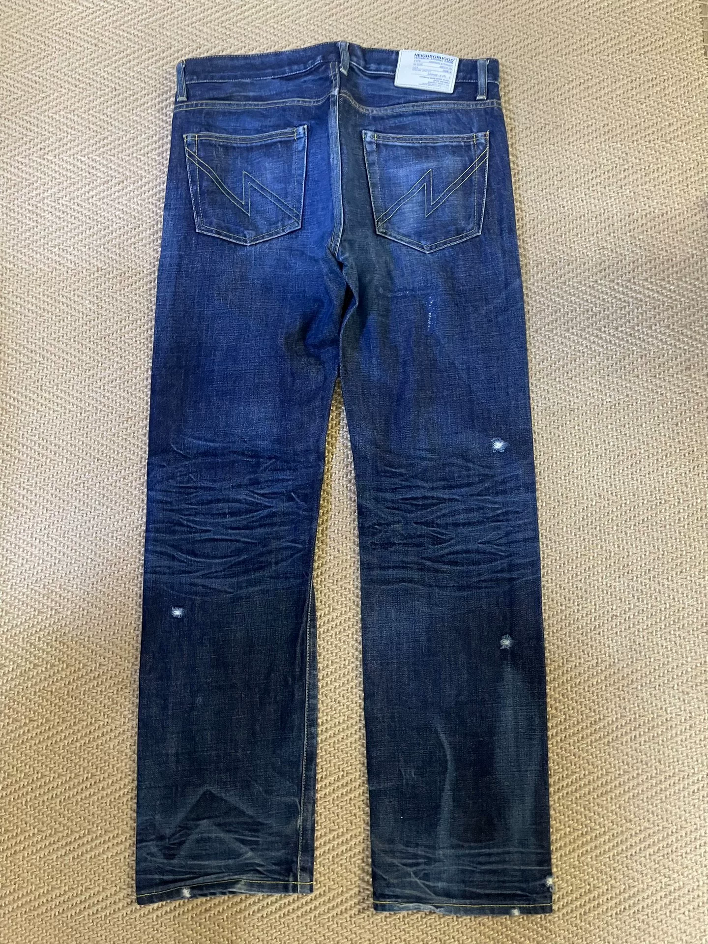 NEIGHBORHOOD 08EX Blue Line Washed Jeans — front