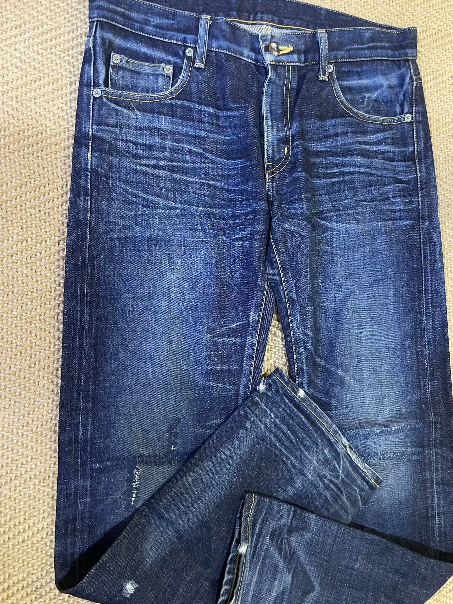 NEIGHBORHOOD 08EX Blue Line Washed Jeans — detail