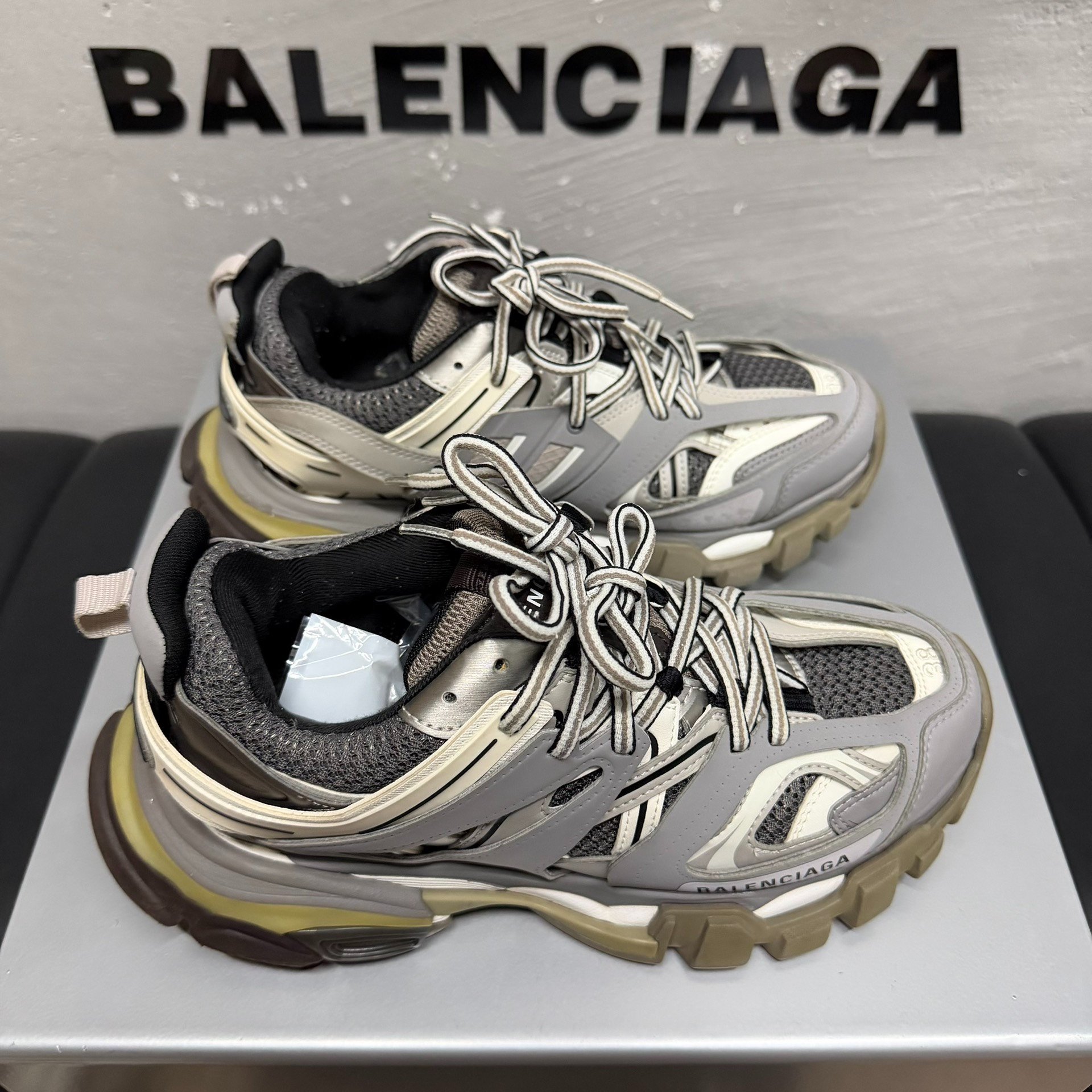 Balenciaga Track Gray Sneakers Size 38 — back