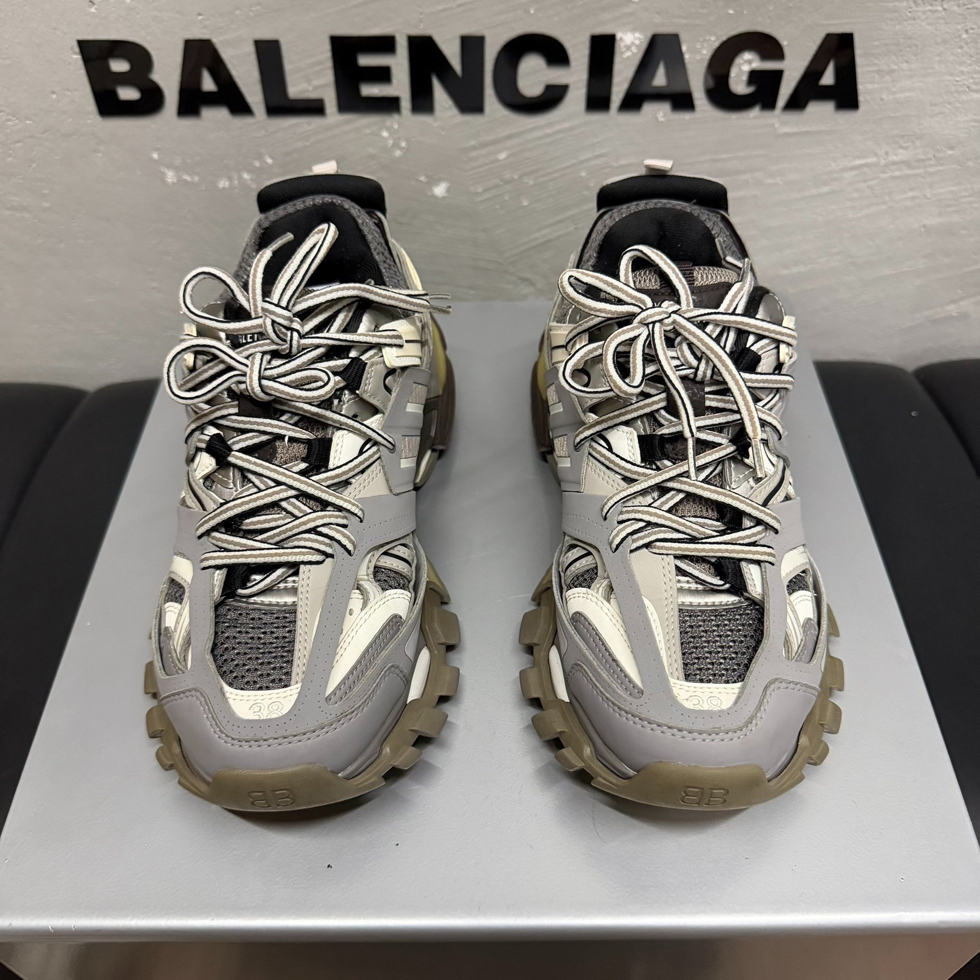 Balenciaga Track Gray Sneakers Size 38 — front