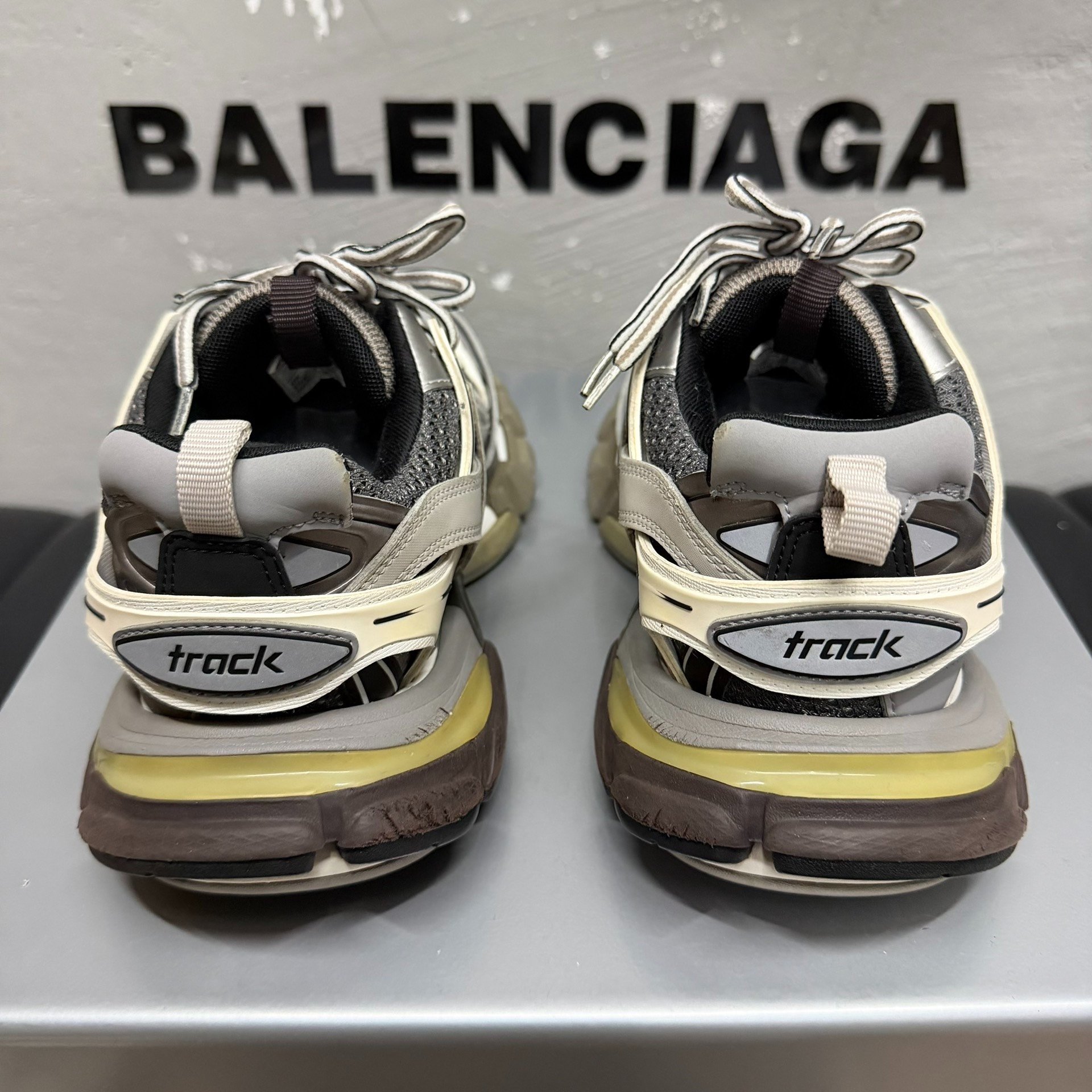 Balenciaga Track Gray Sneakers Size 38 — label