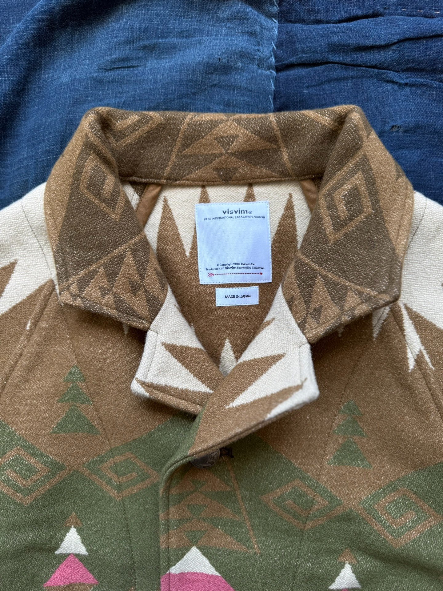 VISVIM 23SS HOPILAND COAT NATIVE BLANKET — label