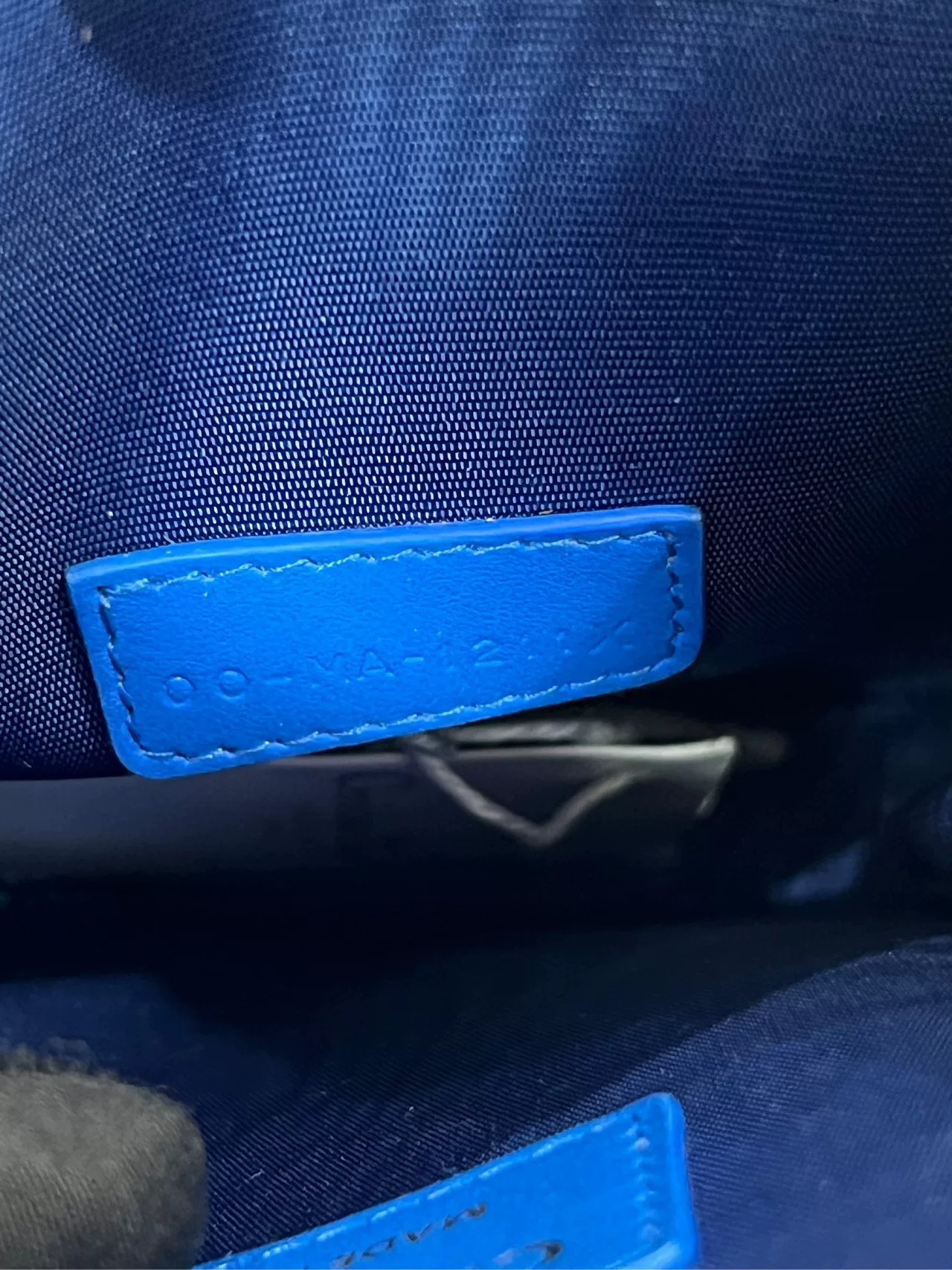 Dior Blue Three-in-One Coin Purse — label
