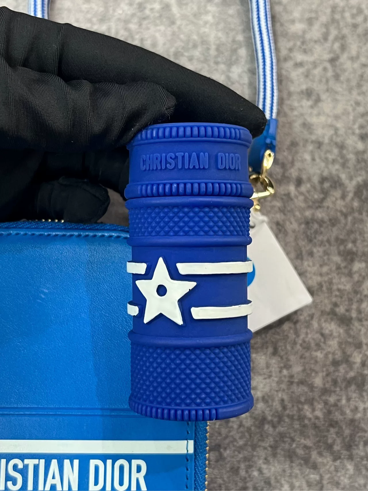 Dior Blue Three-in-One Coin Purse — back