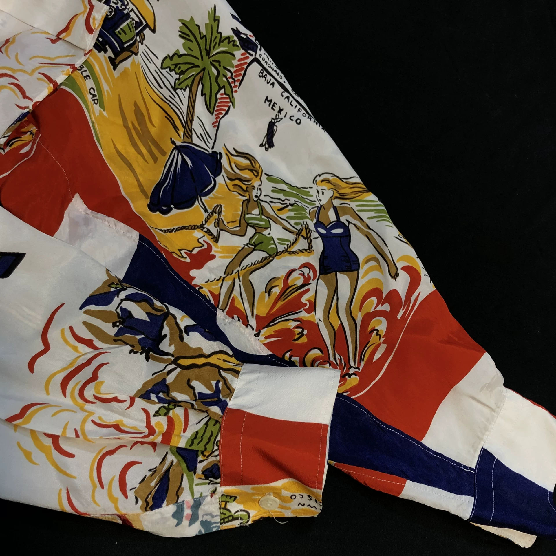 Comme des Garçons 1991 SS Silk Shirt — detail