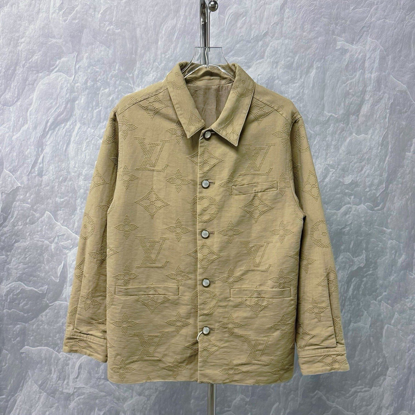 Louis Vuitton SS25 Embossed Monogram Coat 48