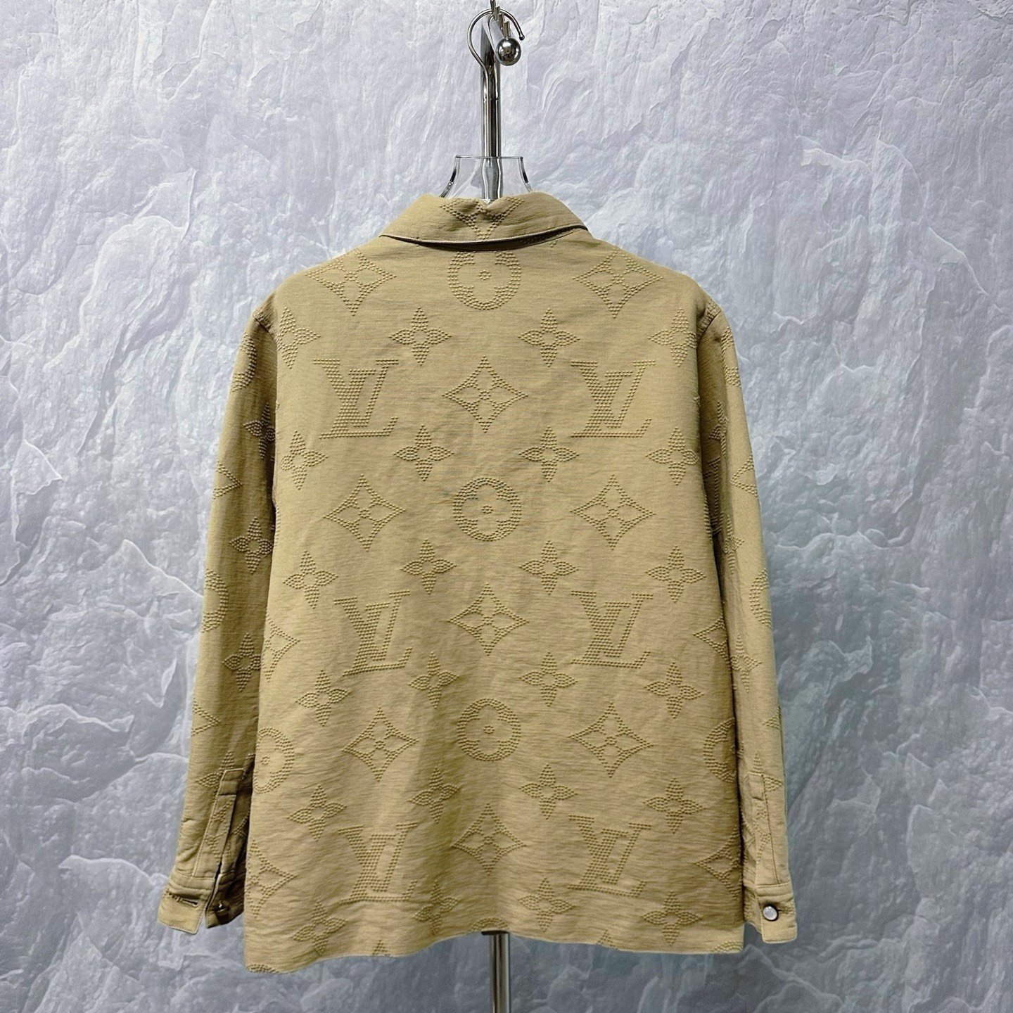 Louis Vuitton SS25 Embossed Monogram Coat 48 — back