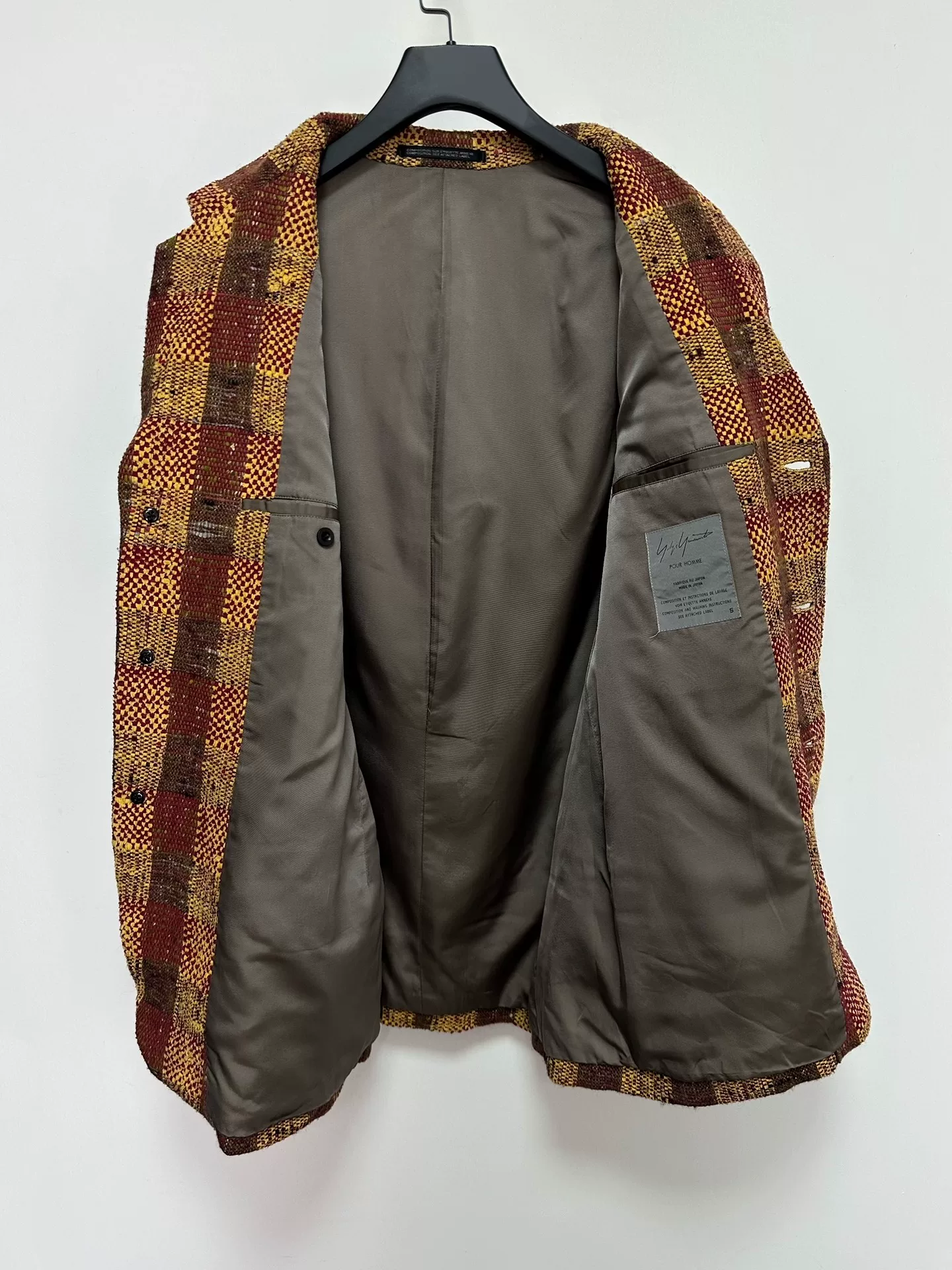 Yohji Yamamoto 93AW Woven Coat — detail