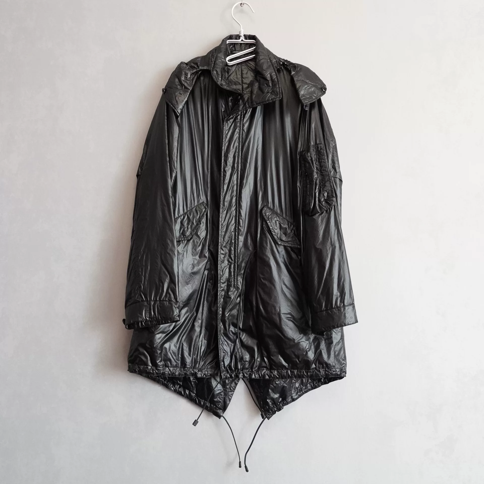 Yohji Yamamoto 13SS Zip Nylon Fishtail Coat