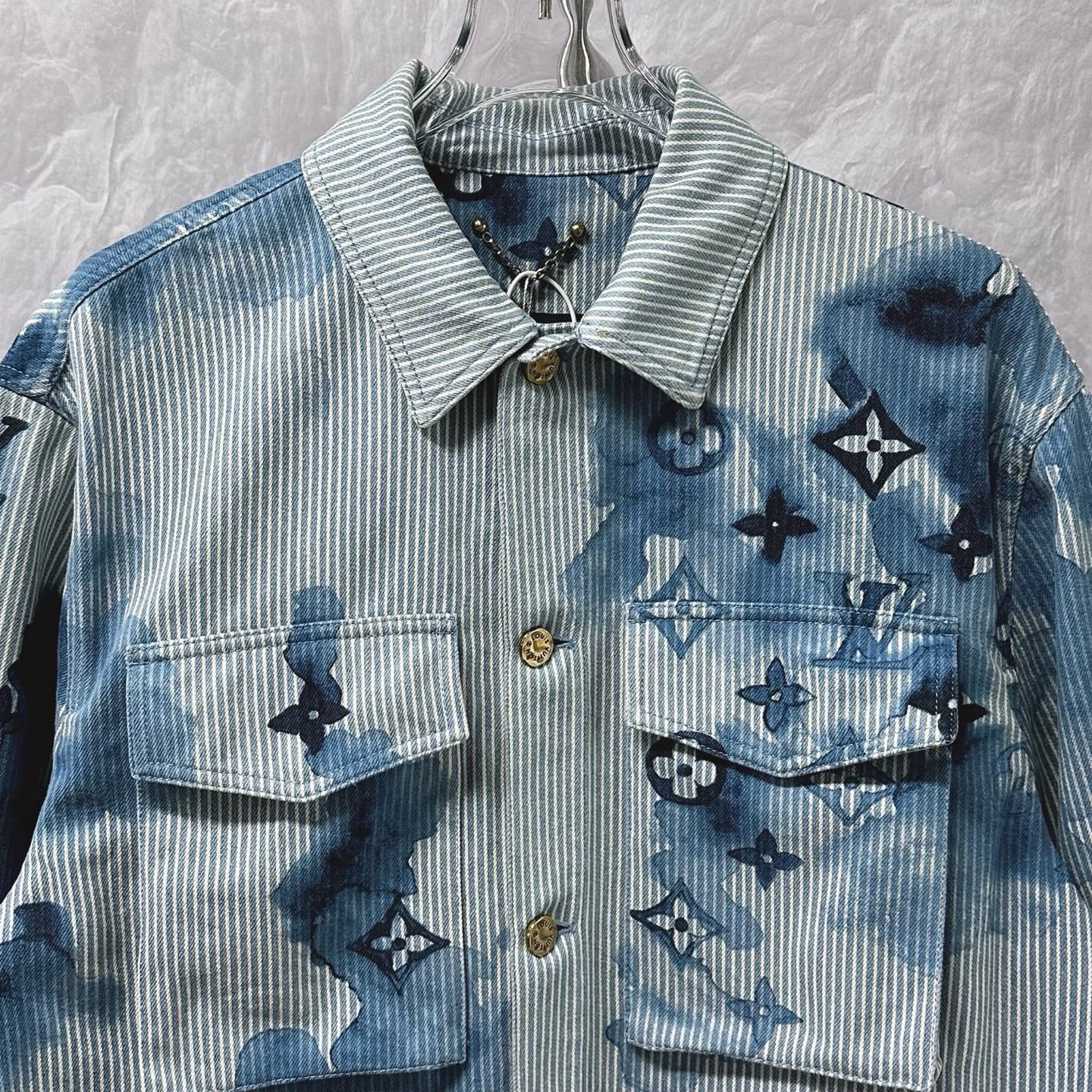 Louis Vuitton Monogram Watercolor Denim Jacket — front