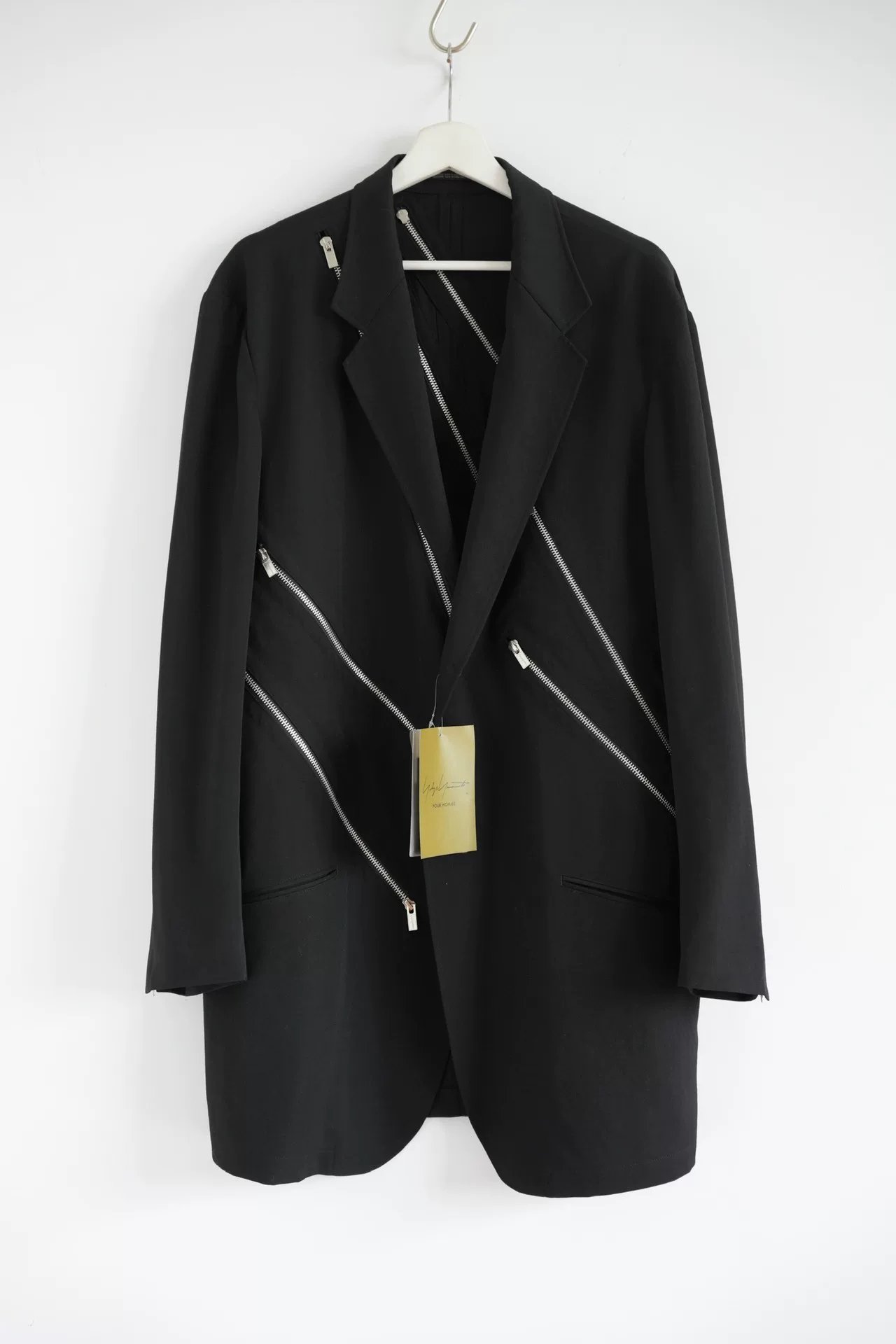 Yohji Yamamoto 22SS Diagonal Zip Wool Blazer