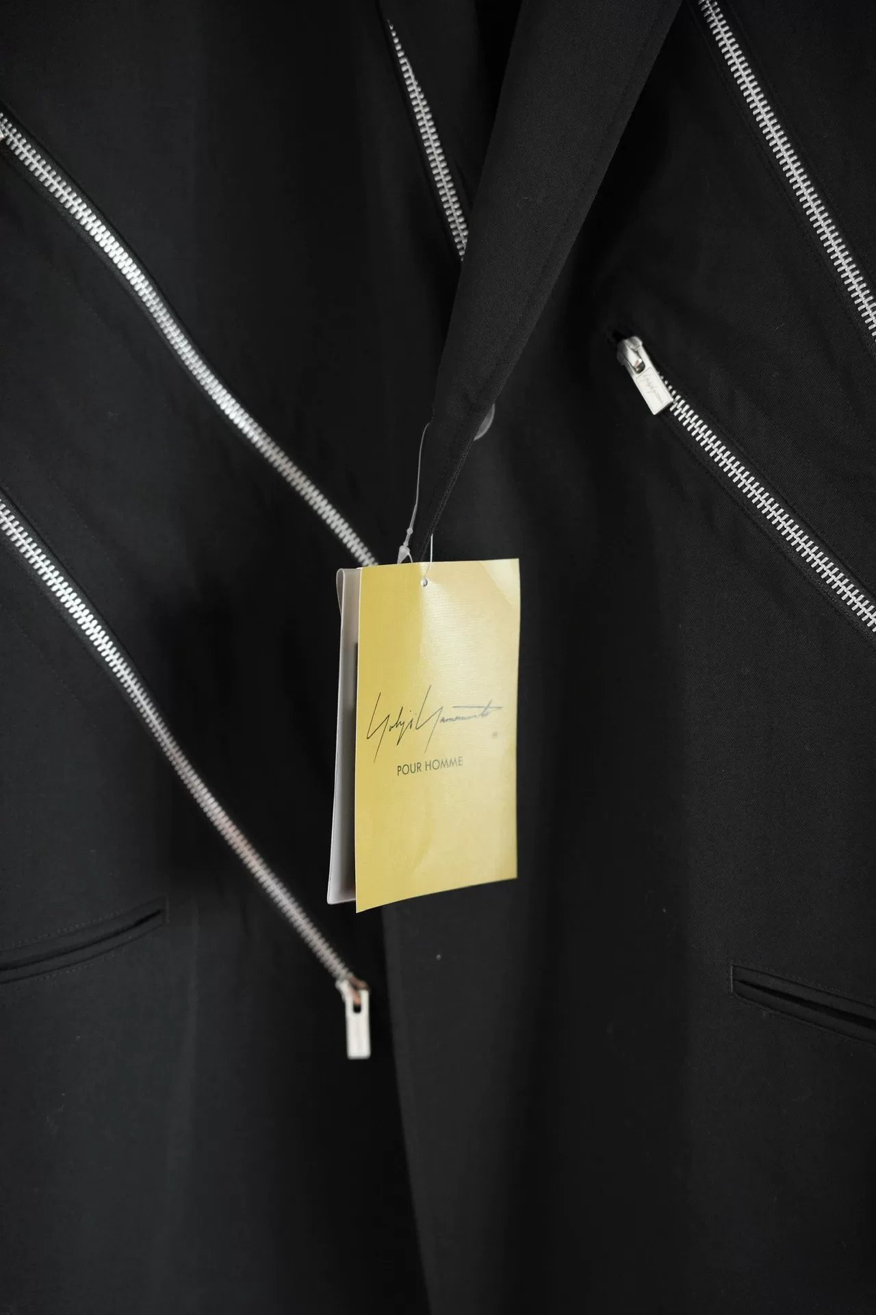 Yohji Yamamoto 22SS Diagonal Zip Wool Blazer — back