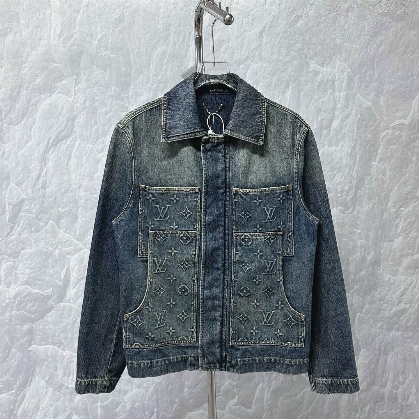 Louis Vuitton Woodcut Relief Denim Jacket
