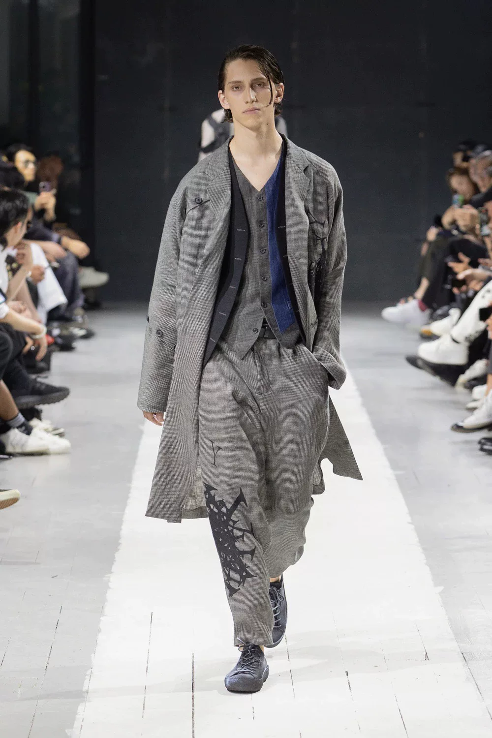Yohji Yamamoto 24SS Houndstooth Coat — front